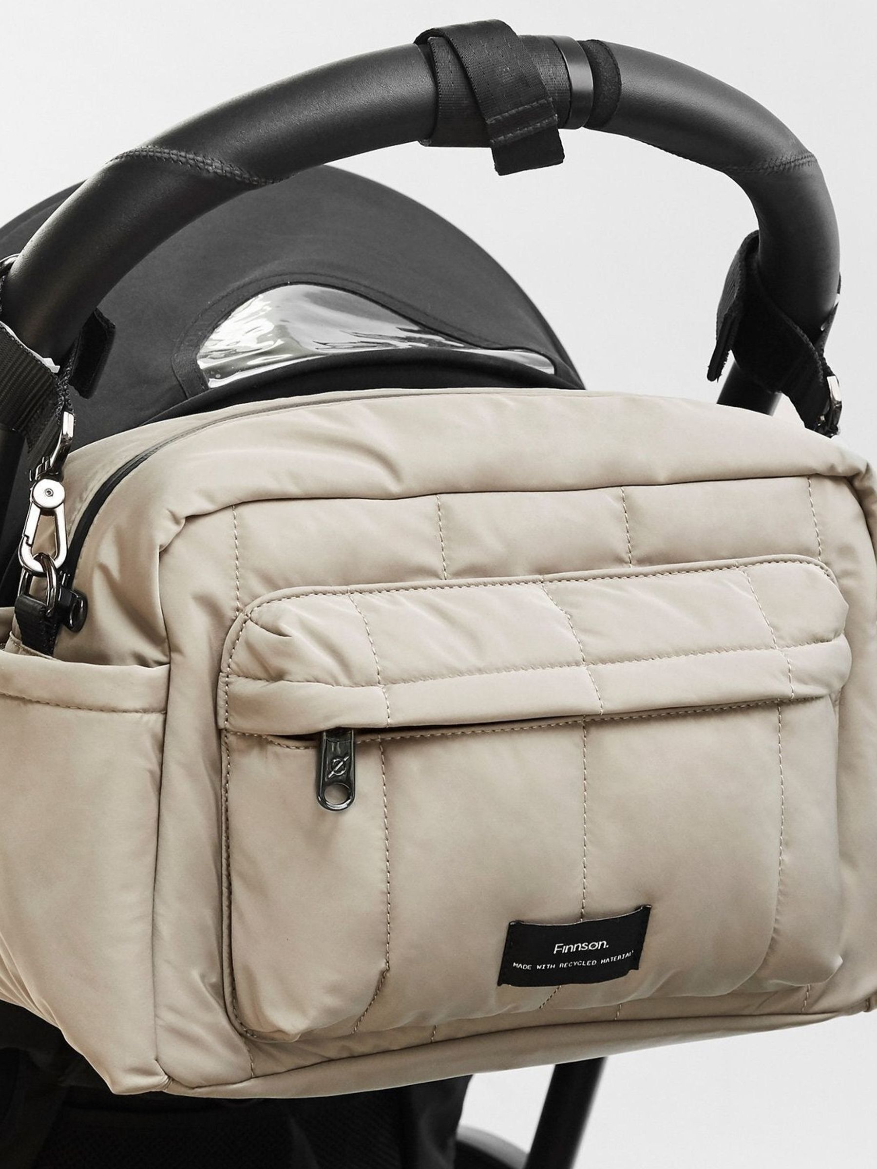 Taupe Freya Stroller Organiser Changing Bag With Strolle Clips - Image 3 of 4