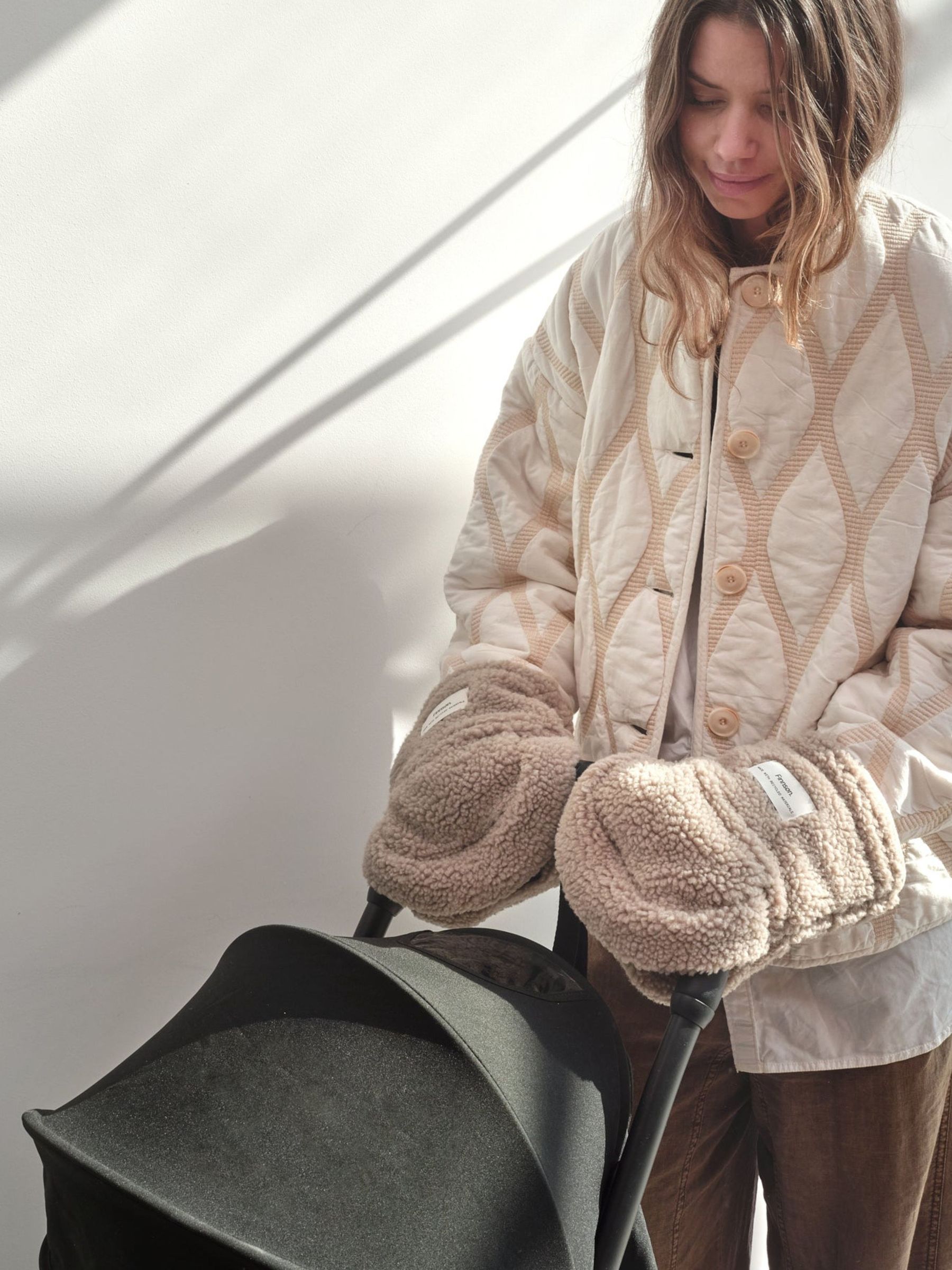 Finnson Beige Astrid Stroller Mittens - Image 1 of 4