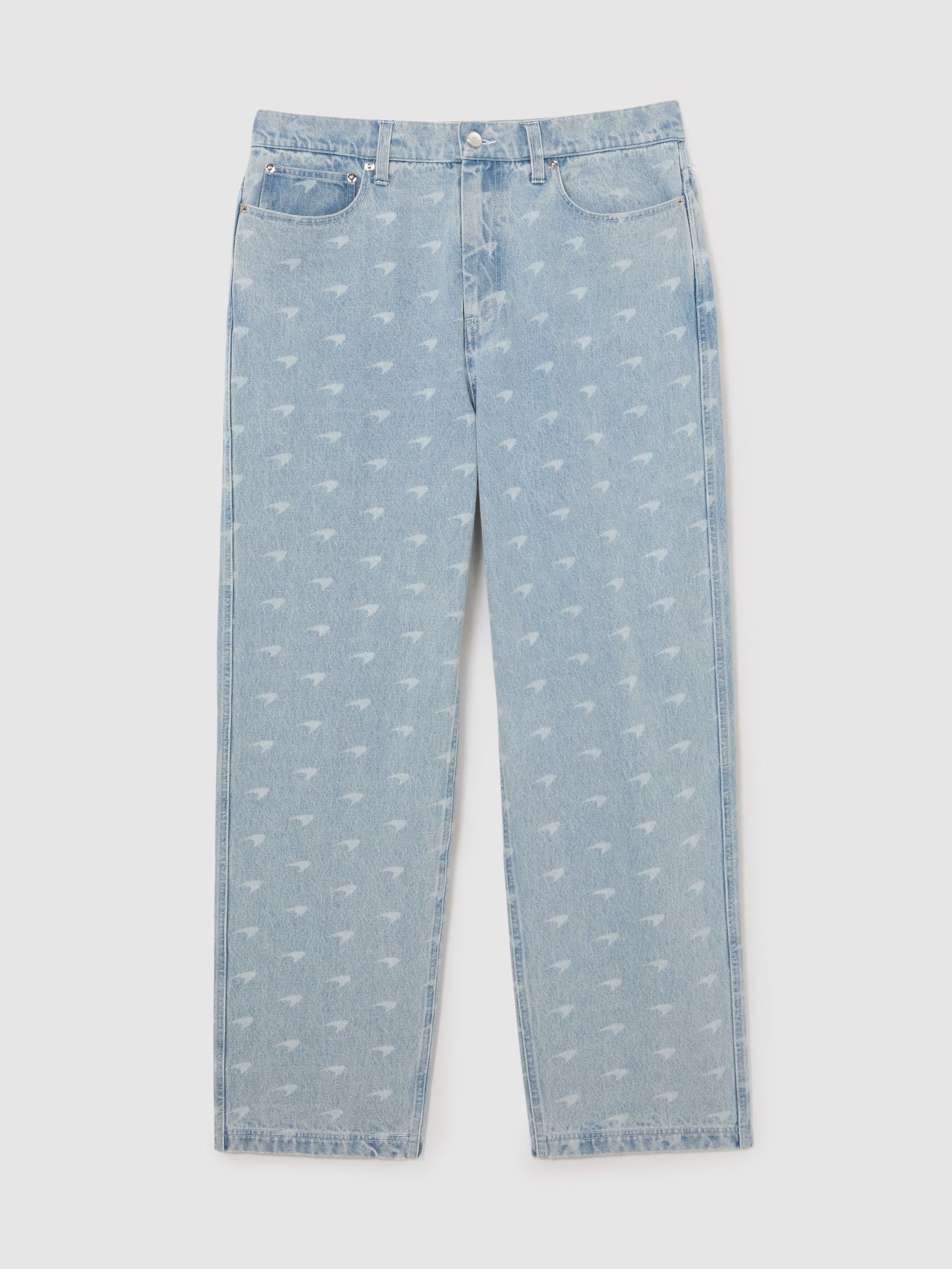 McLaren Racing Relaxed Speedmark Jeans in Soft Blue - Image 2 of 7