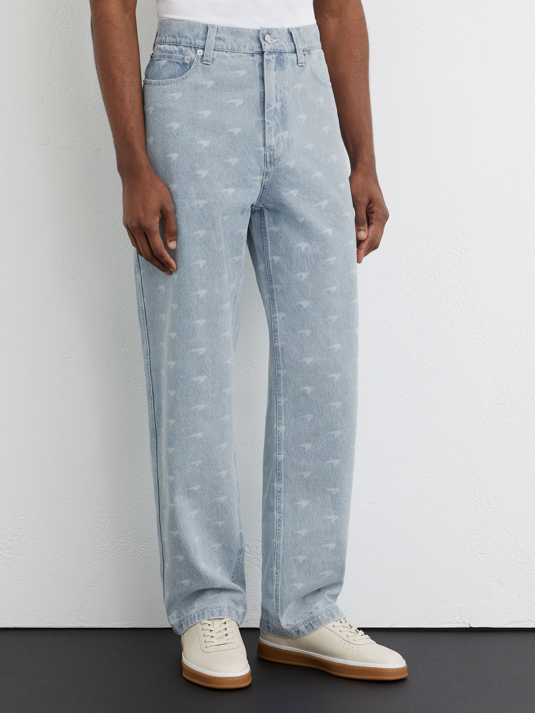 McLaren Racing Relaxed Speedmark Jeans in Soft Blue - Image 4 of 7