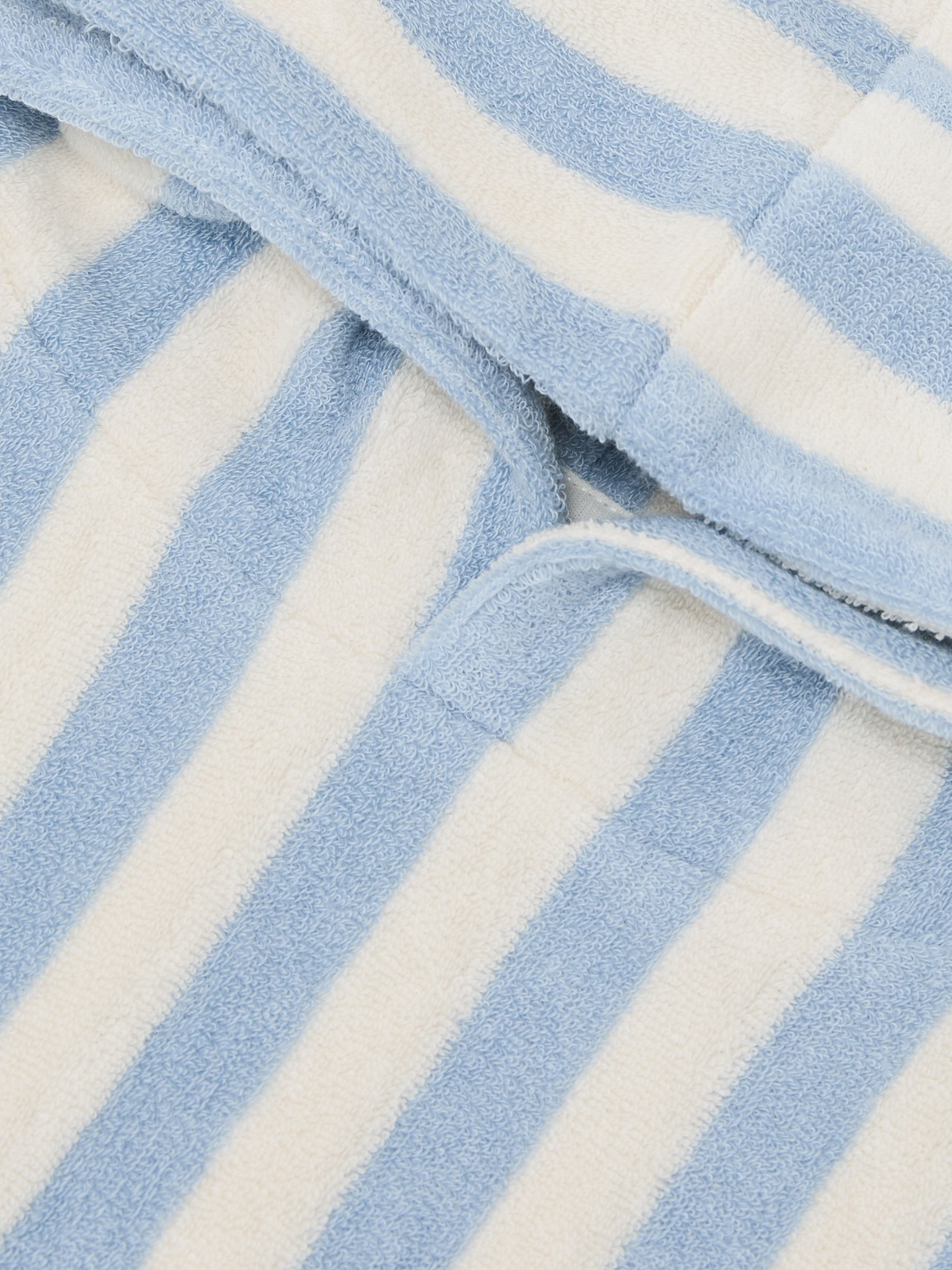 Striped Hooded Towel Cape in Pale Blue - Image 3 of 3