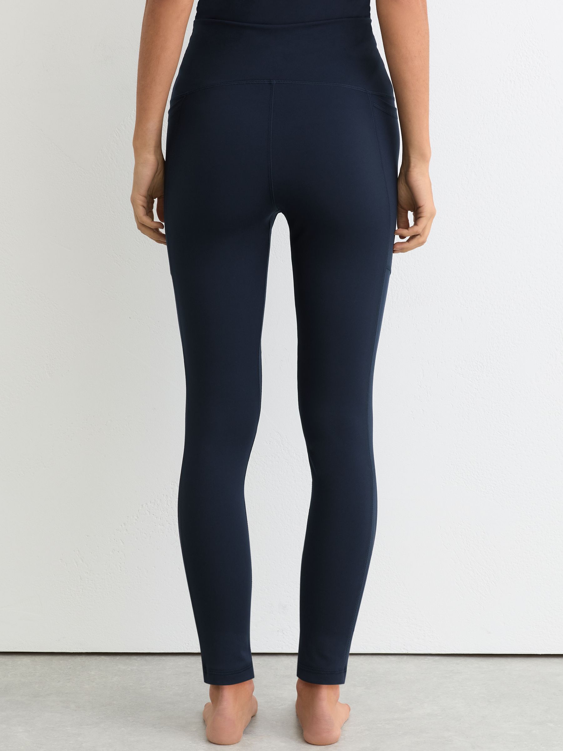 High-Waisted Full-Length Leggings in Navy - image 3