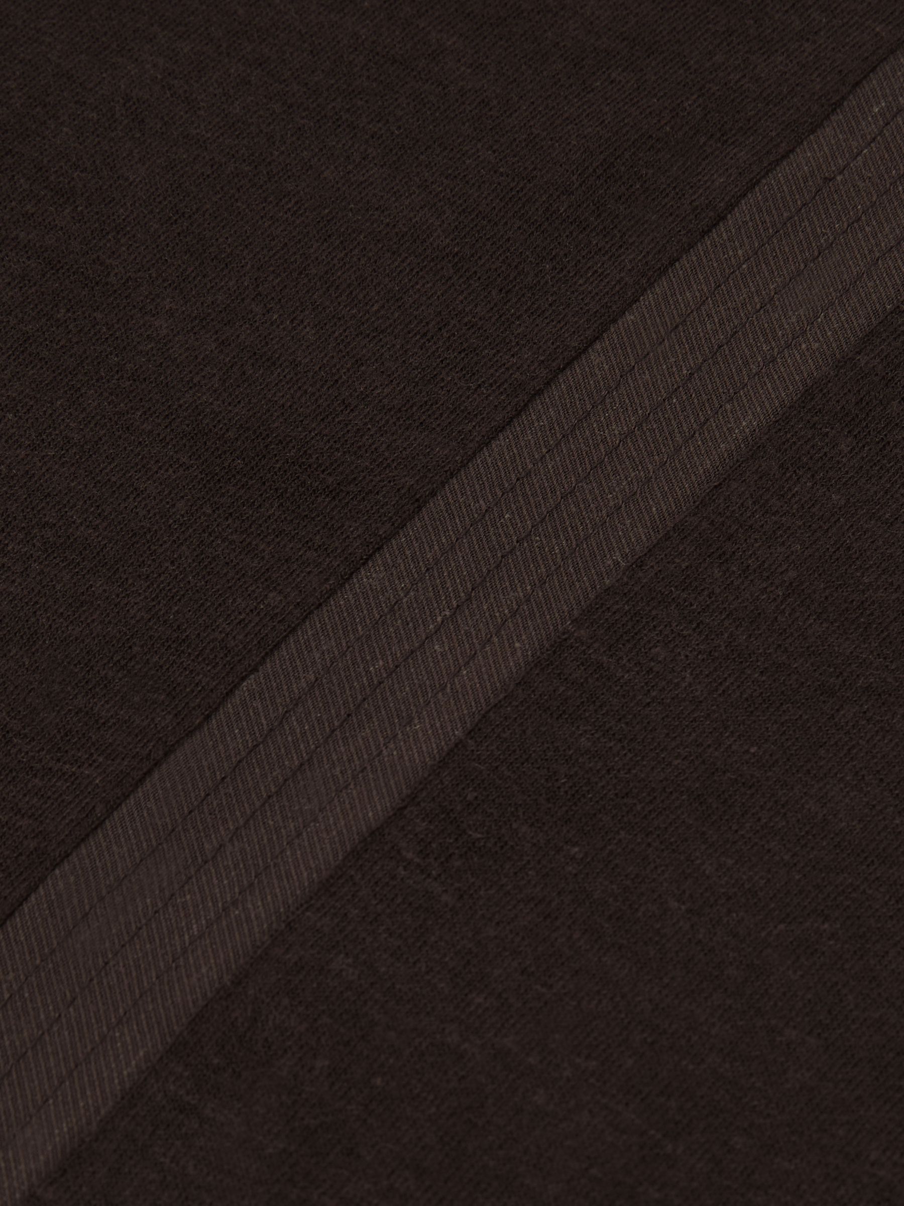 Linen V-Neck T-Shirt in Chocolate Brown - image 5