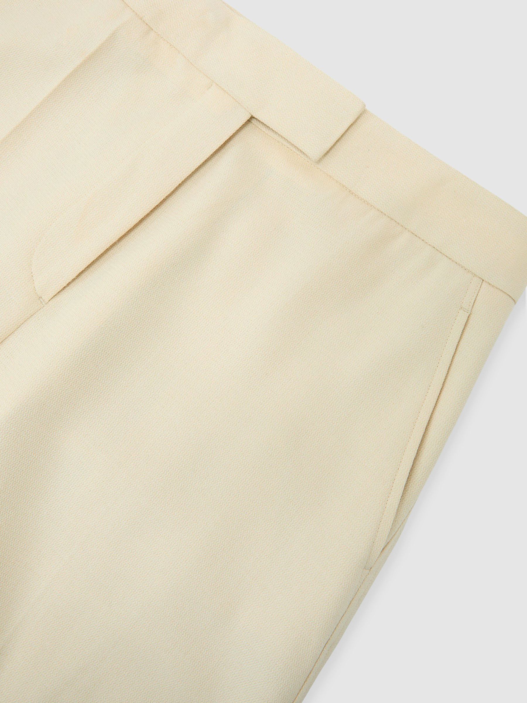 Reiss Silk-Wool Wide-Leg Suit Trousers in Cream - image 3