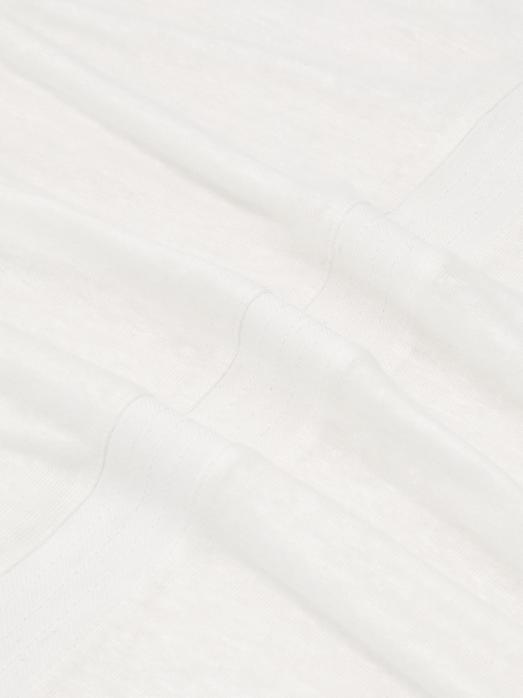 Linen V-Neck T-Shirt in White - image 3