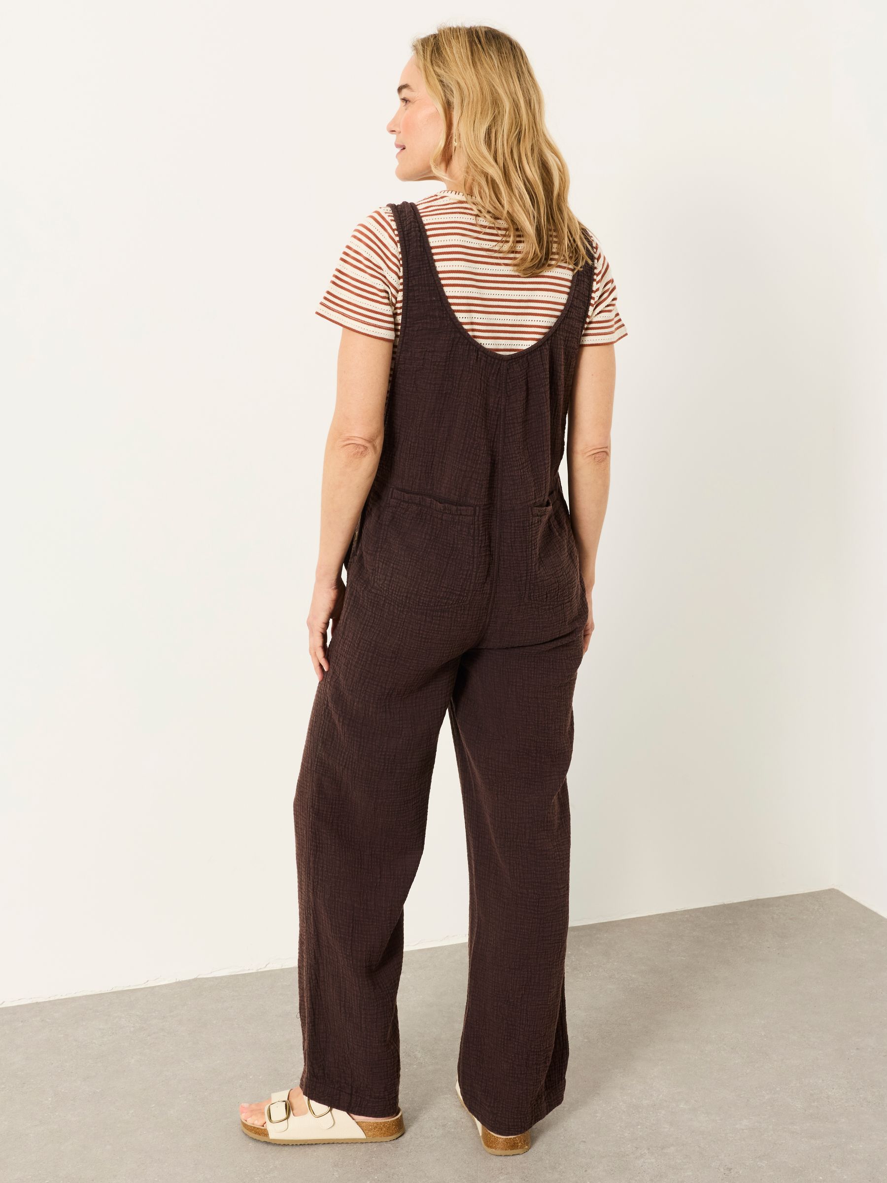 Chocolate Brown Petite Raffles Jumpsuit - Image 2 of 6