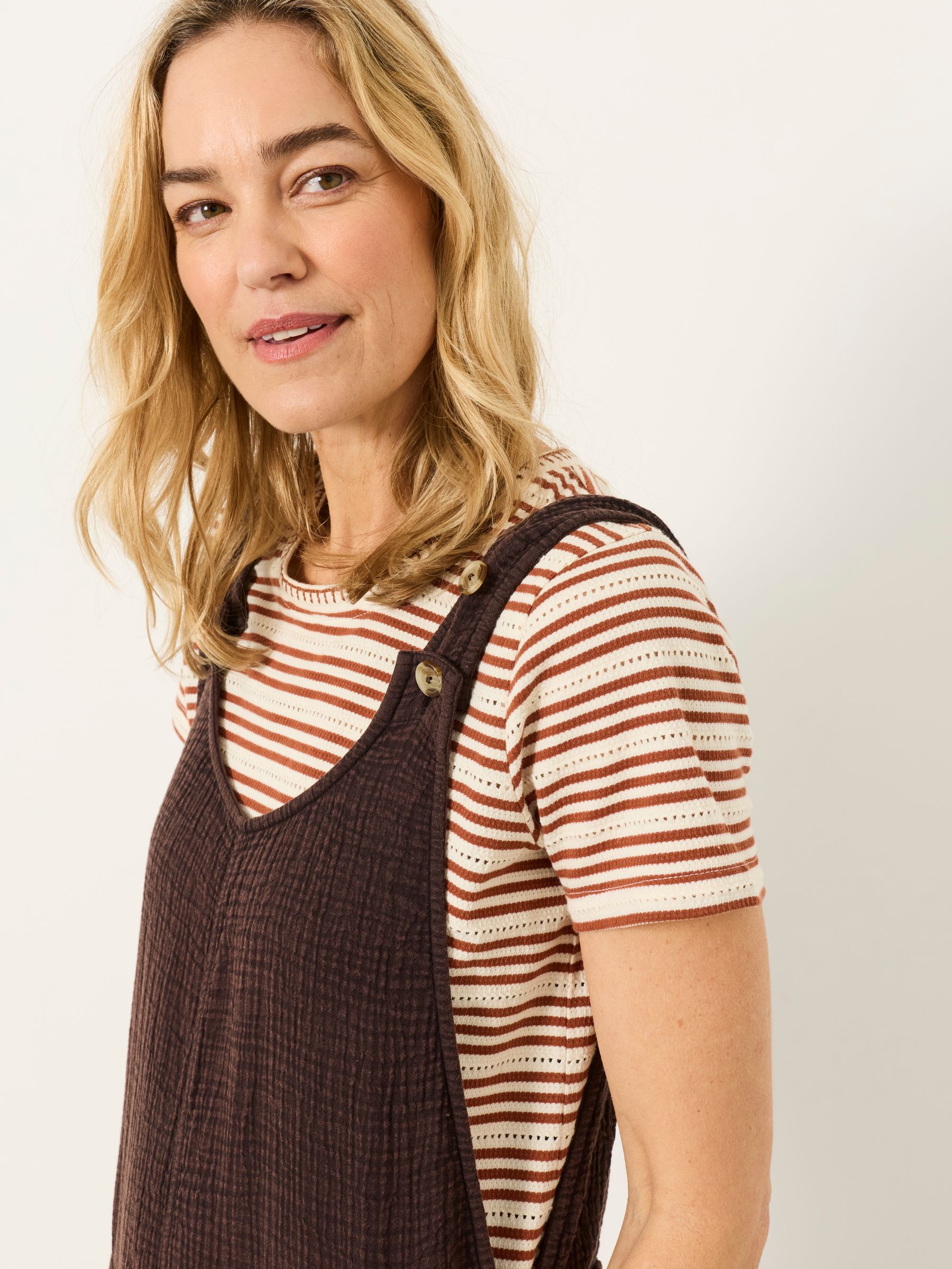 Chocolate Brown Petite Raffles Jumpsuit - Image 3 of 6