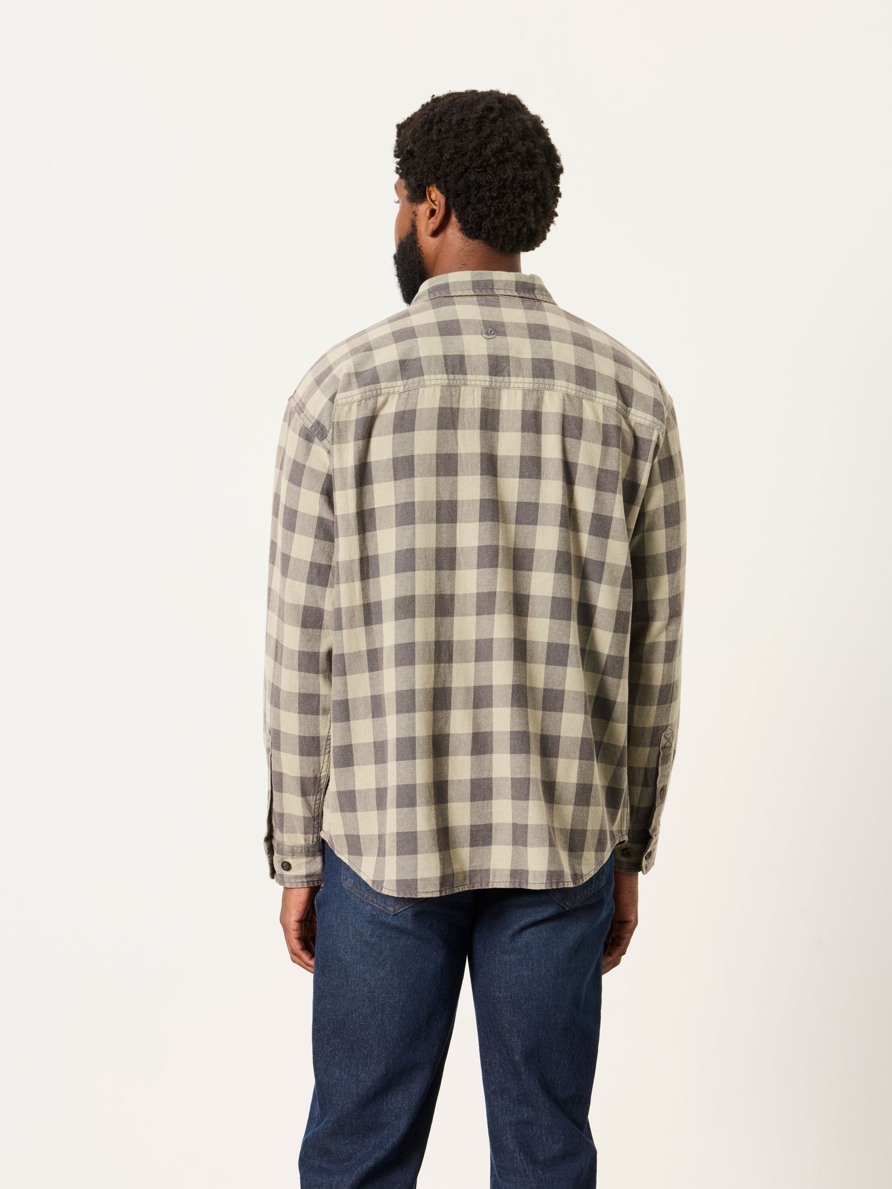 Thursby Green Long Sleeve Relaxed Fit Check Shirt - Image 2 of 6