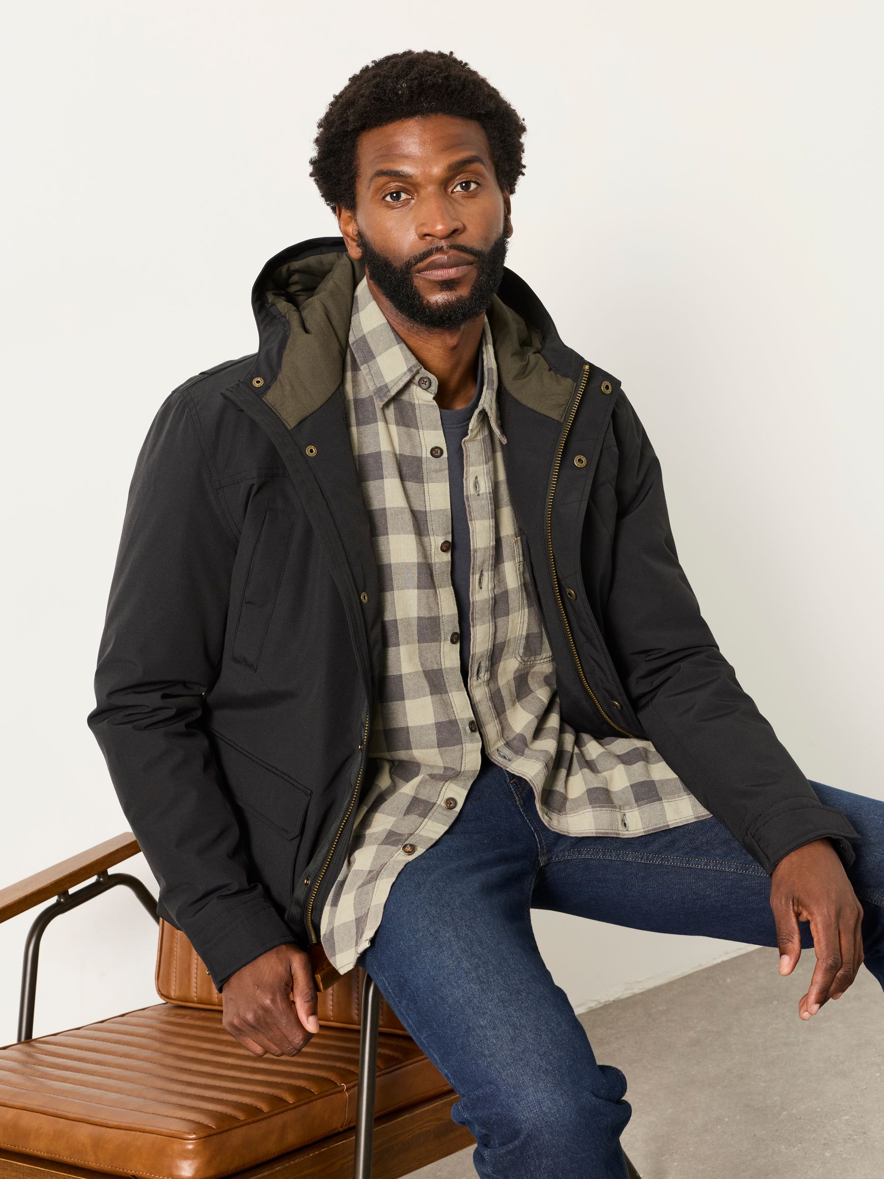 Thursby Green Long Sleeve Relaxed Fit Check Shirt - Image 4 of 6
