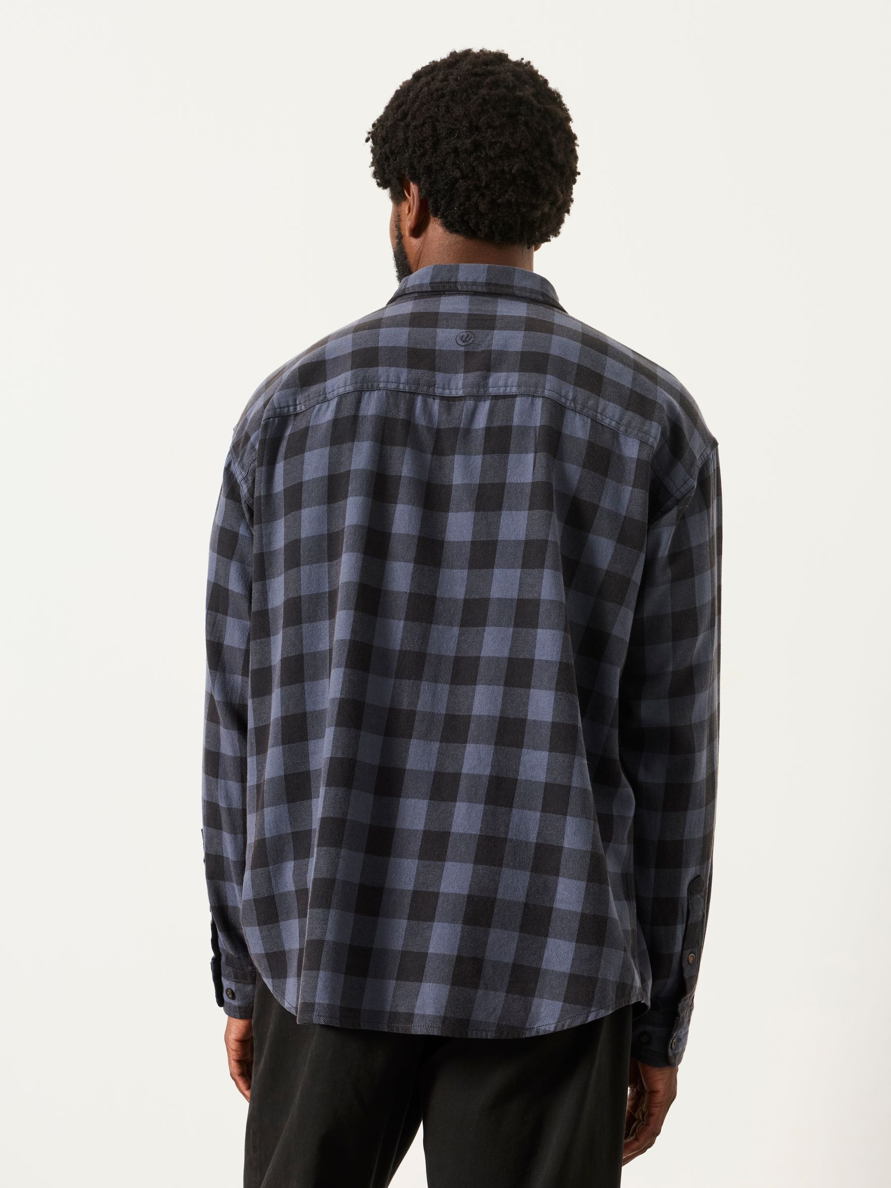 Thursby Blue Long Sleeve Relaxed Fit Check Shirt - Image 2 of 4