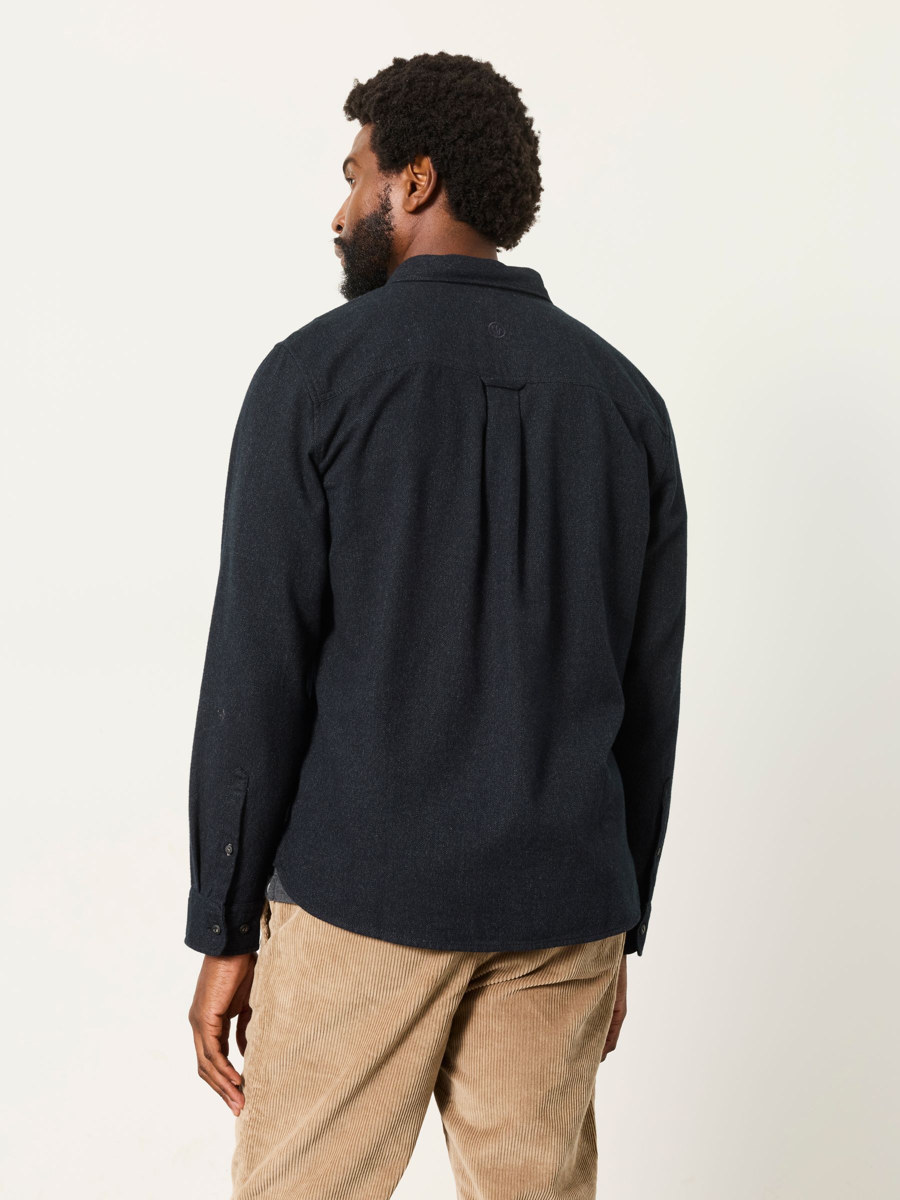 Tadwick Washed Black Long Sleeve Brushed Shirt - Image 2 of 5