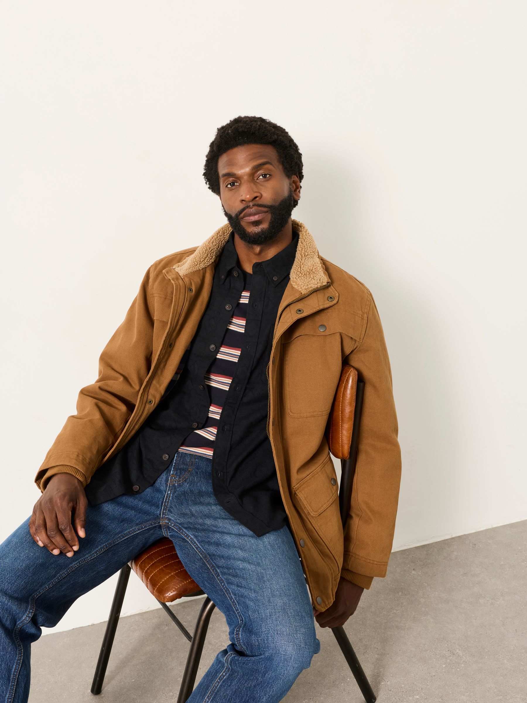 Wanson Black Long Sleeve Jacquard Pattern Shirt - Image 5 of 5