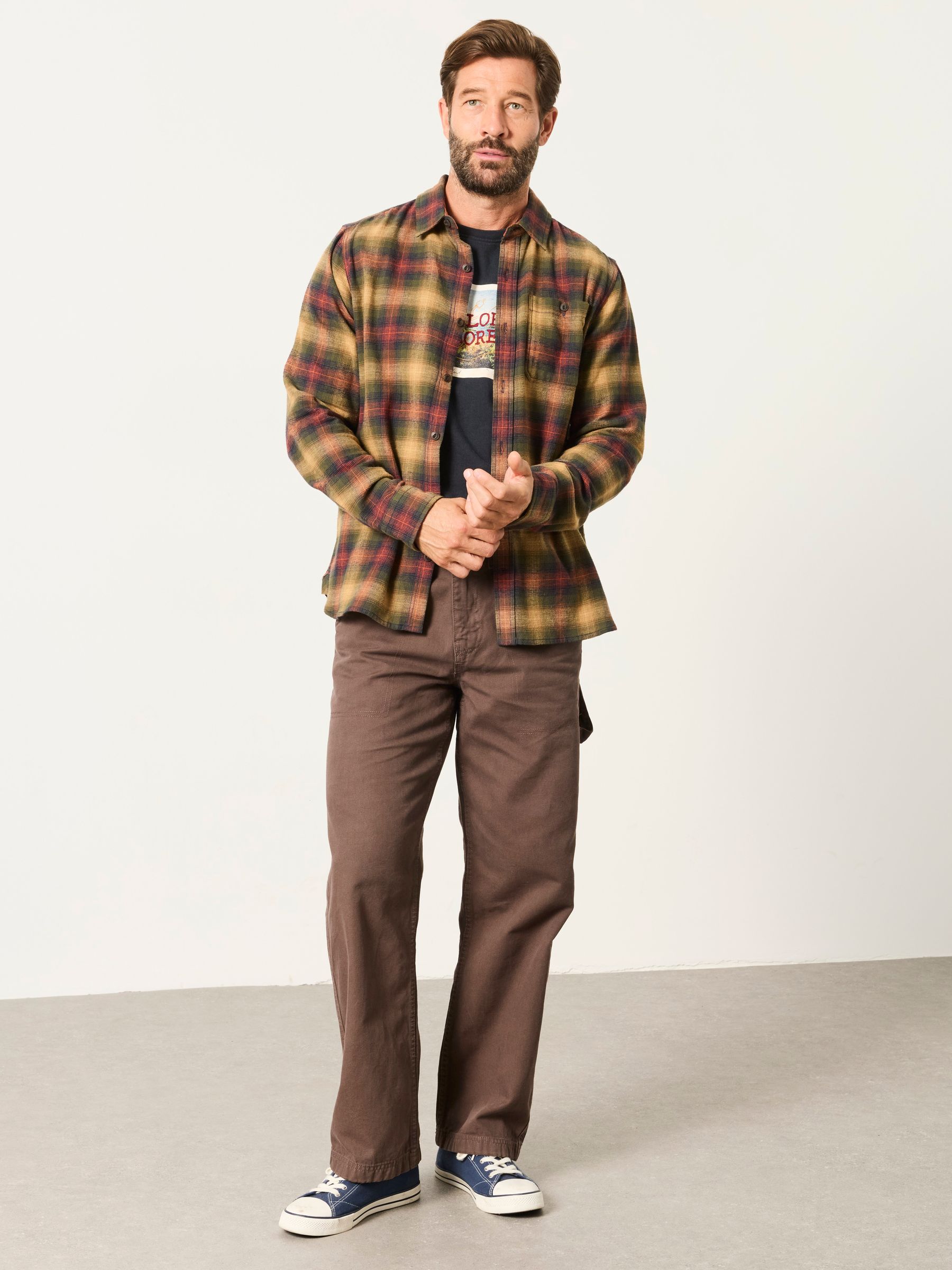 Loxley Brown Long Sleeve Check Shirt - Image 4 of 6
