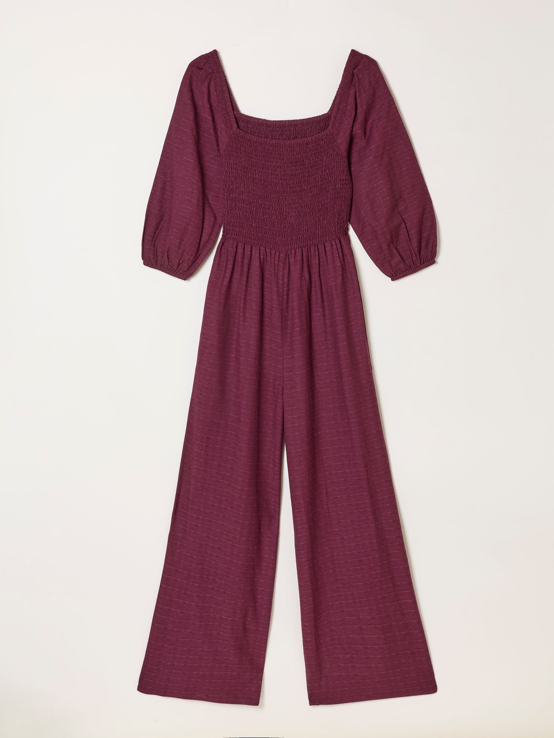 Adele Plum Purple Regular Embroidered Jumpsuit - Image 5 of 5