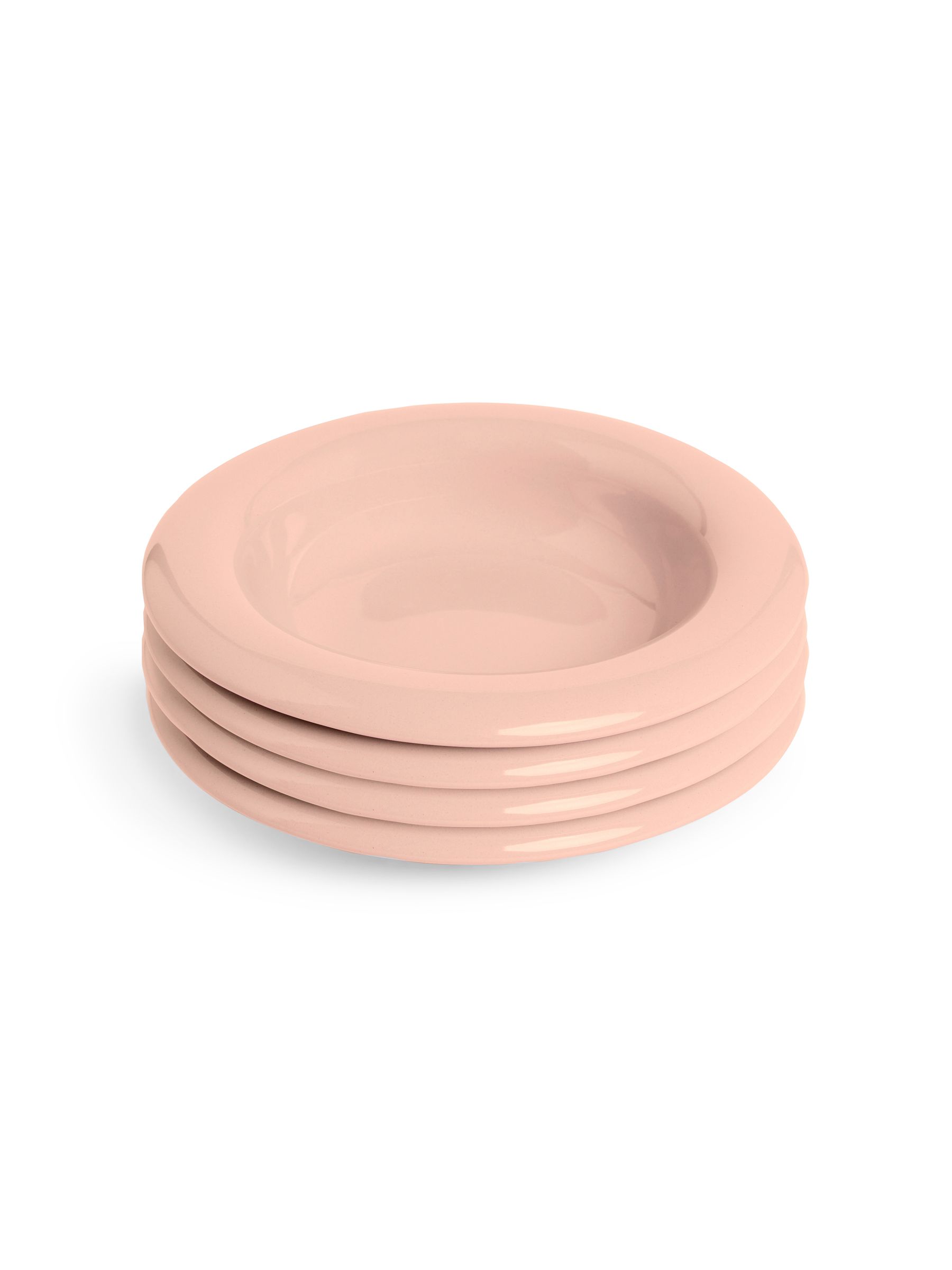 Set of 4 Quell Pasta Bowls in Pink - Image 3 of 3