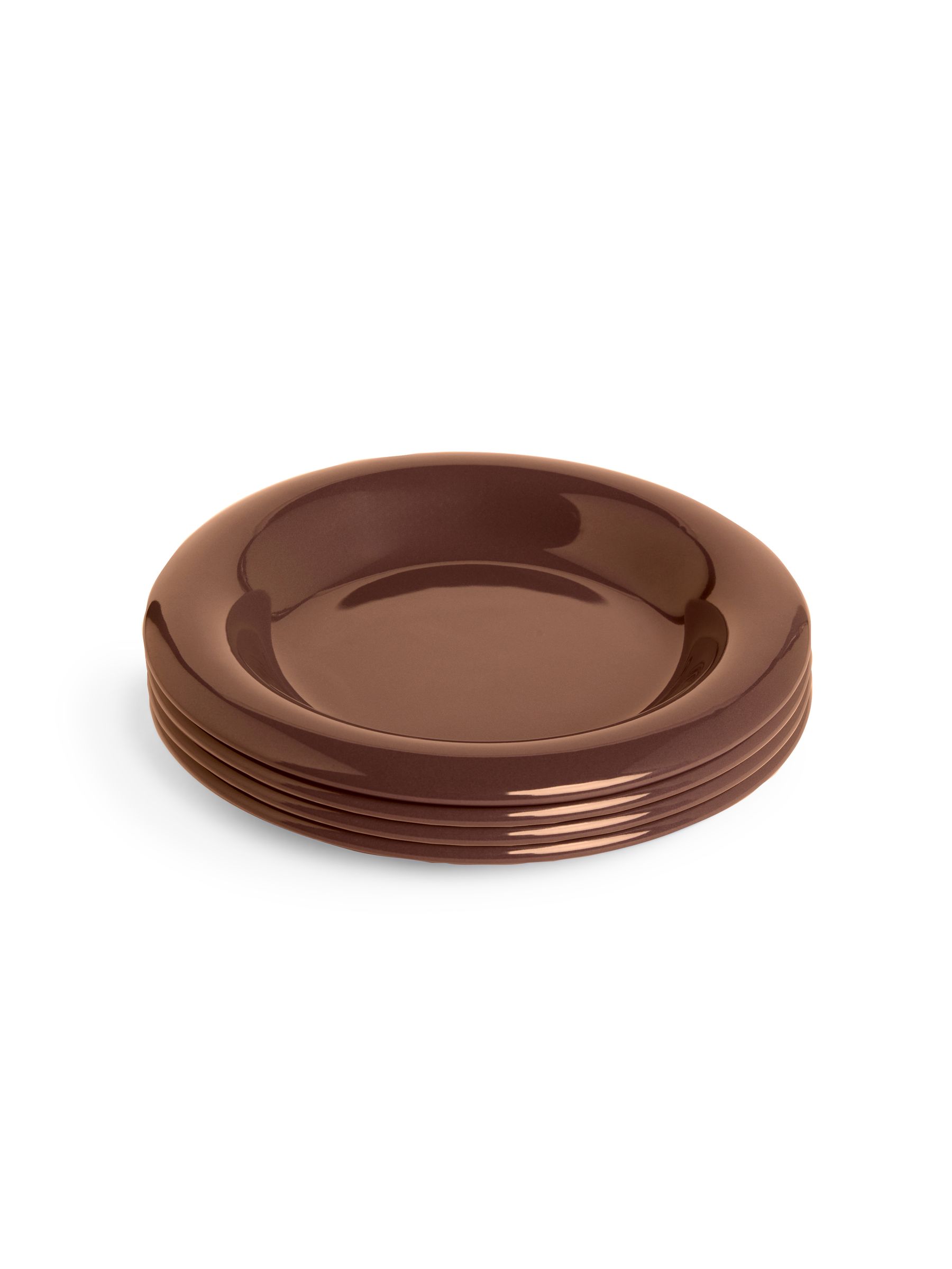 Set of 4 Quell Side Plates in Brown - Image 3 of 3