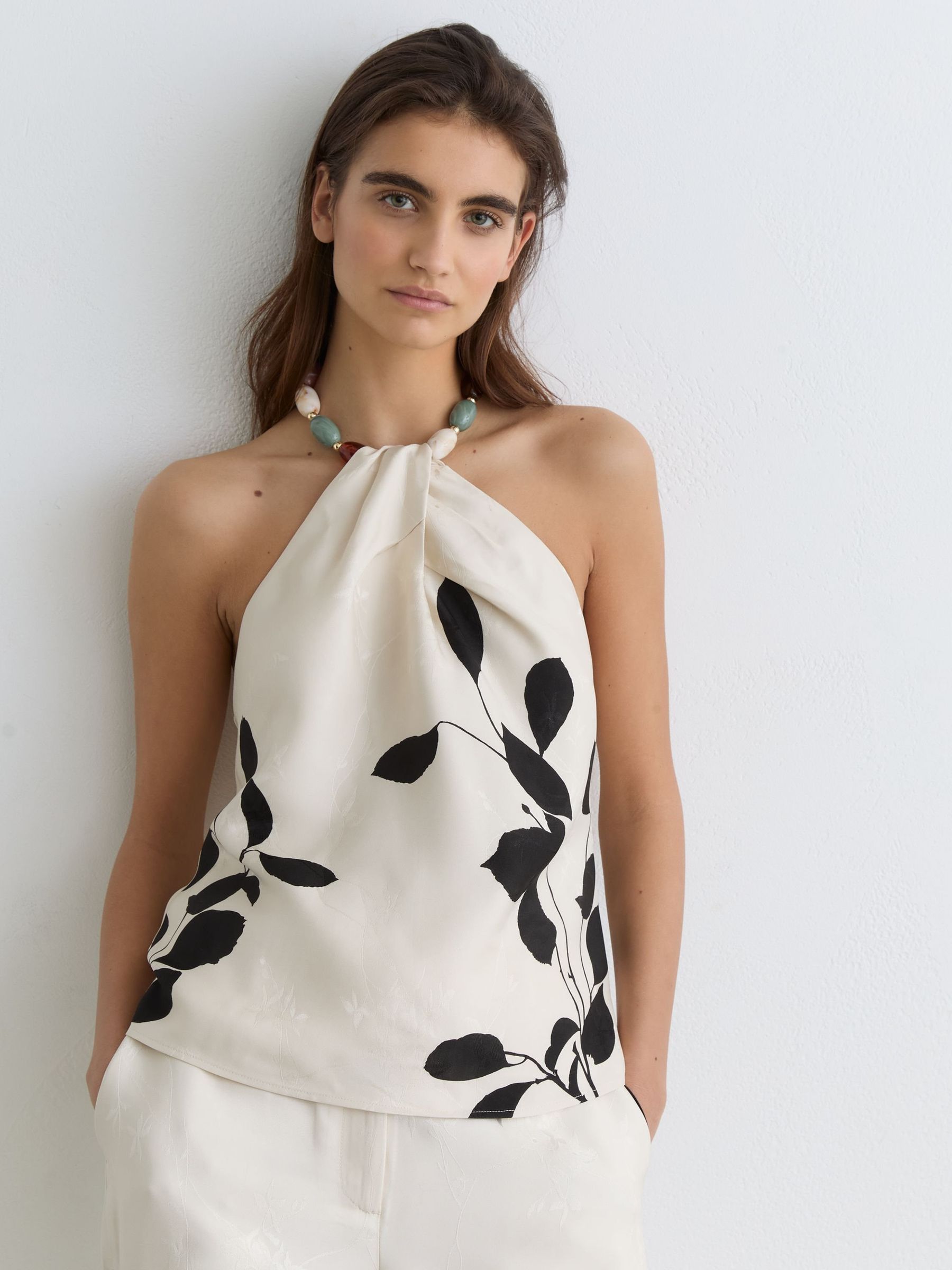 Top in Ivory/Black - Image 4 of 8