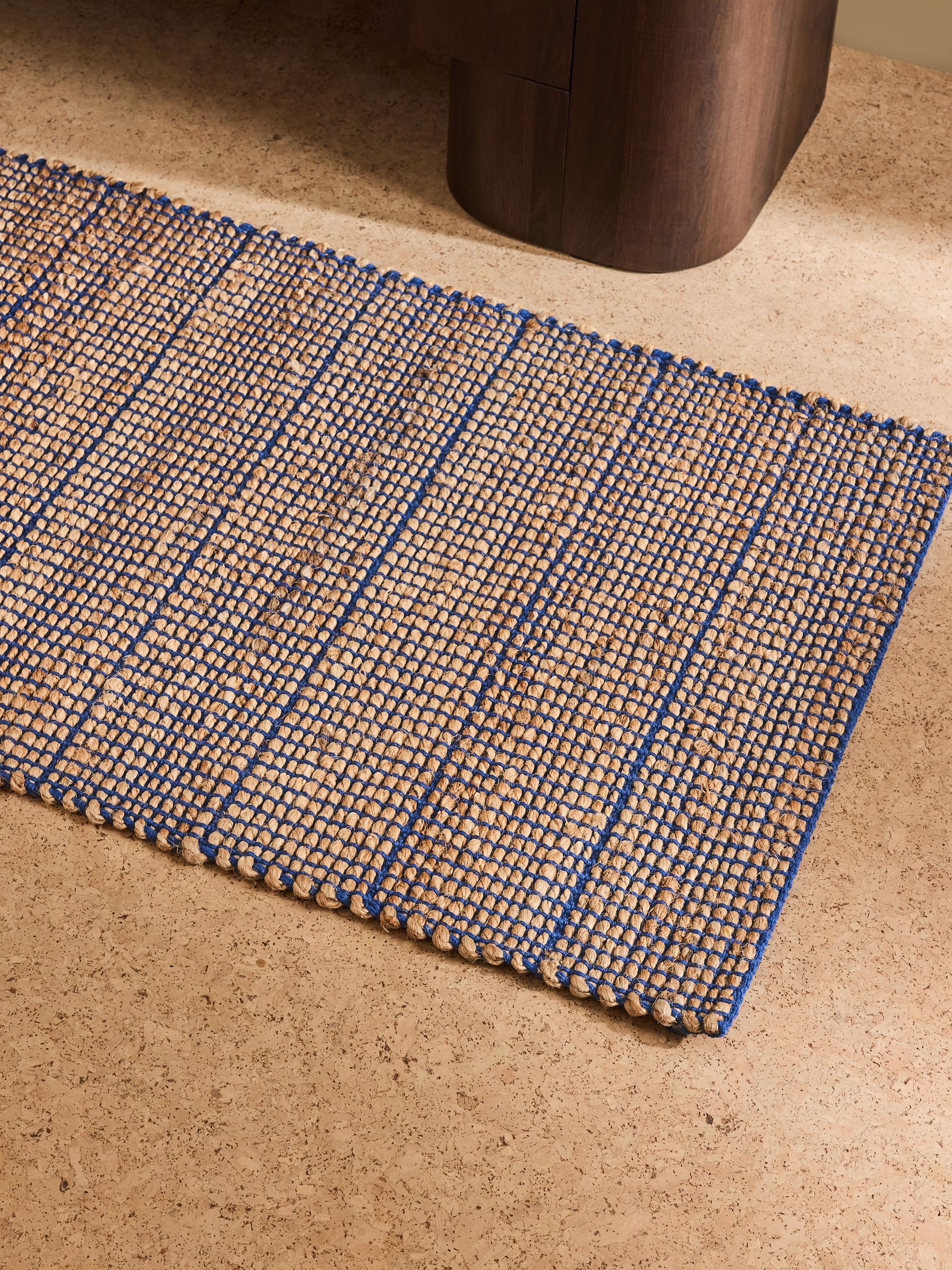 Hurley Woven Jute Runner in Blue - Image 2 of 5
