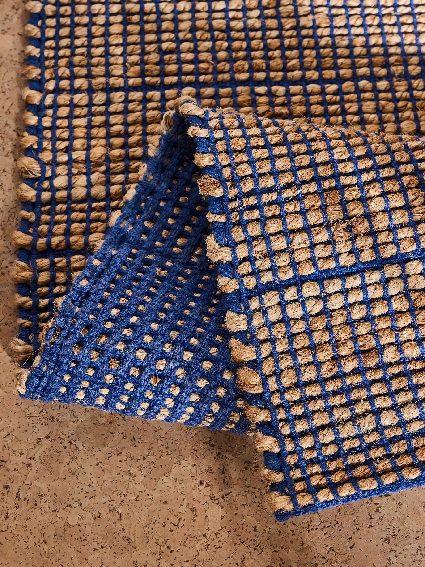 Hurley Woven Jute Runner in Blue - Image 4 of 5