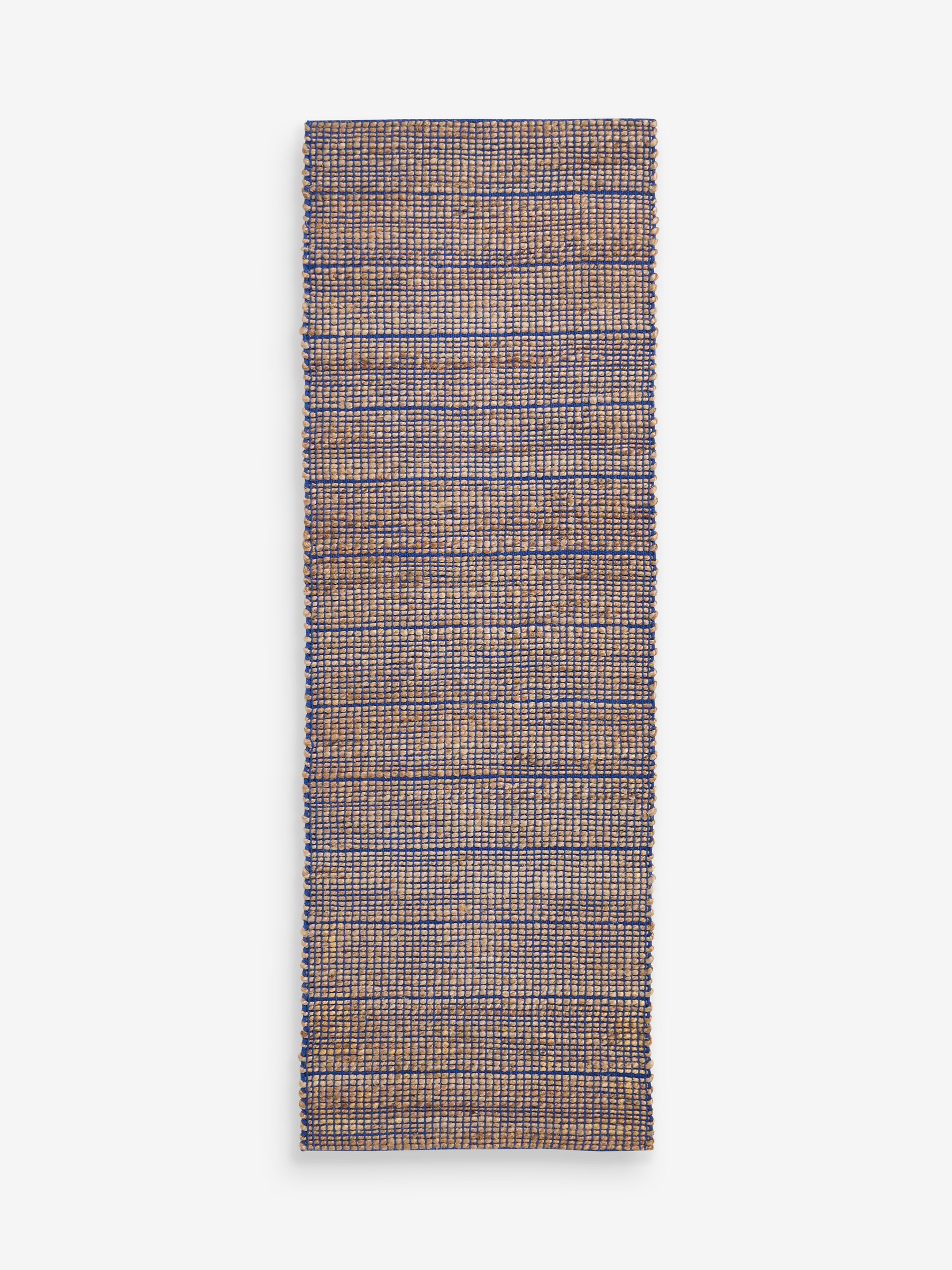 Hurley Woven Jute Runner in Blue - Image 5 of 5 Hurley Woven Jute Runner in Blue - Image 5 of 5