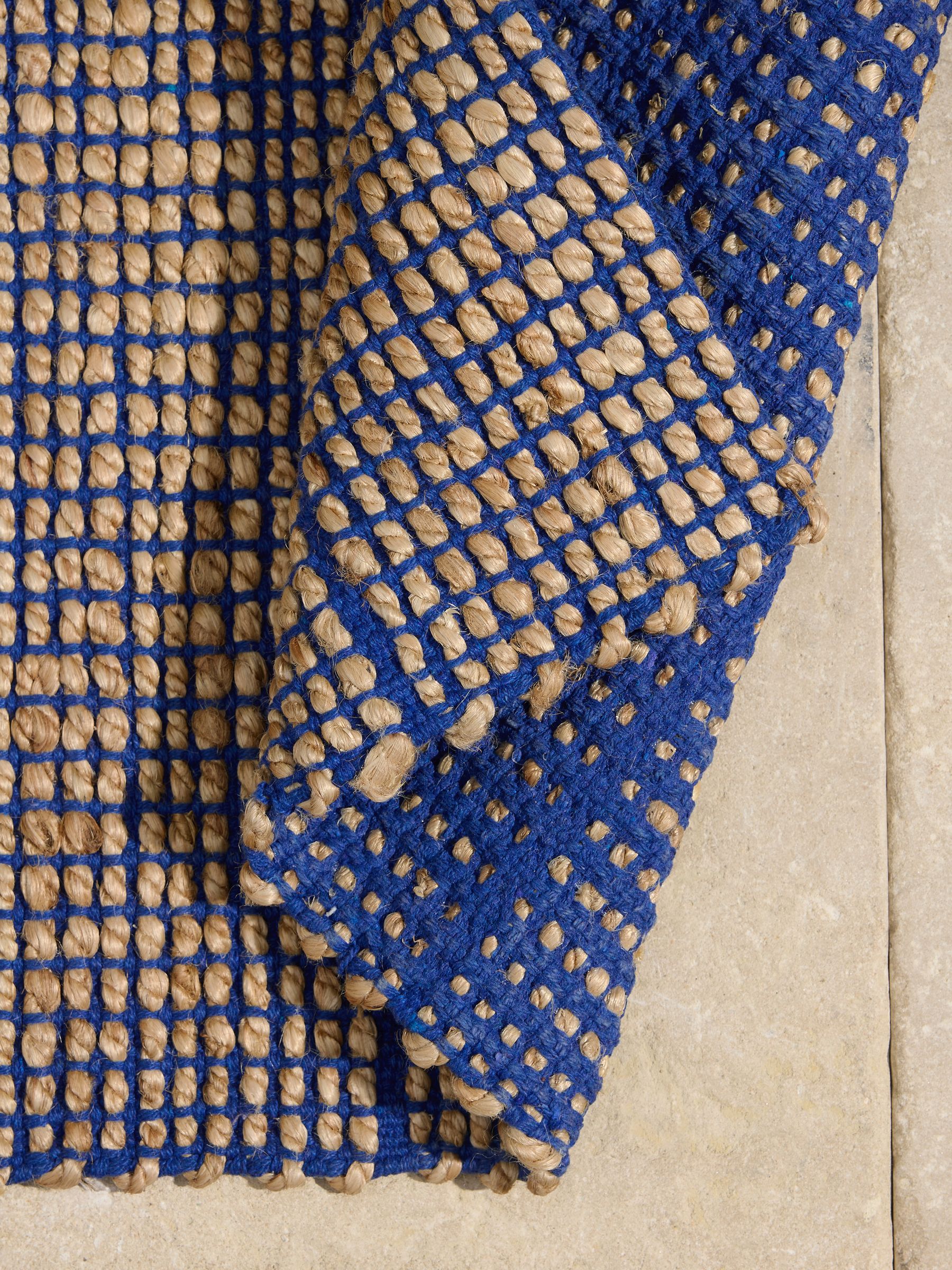 Hurley Woven Jute Doormat in Blue - Image 3 of 4