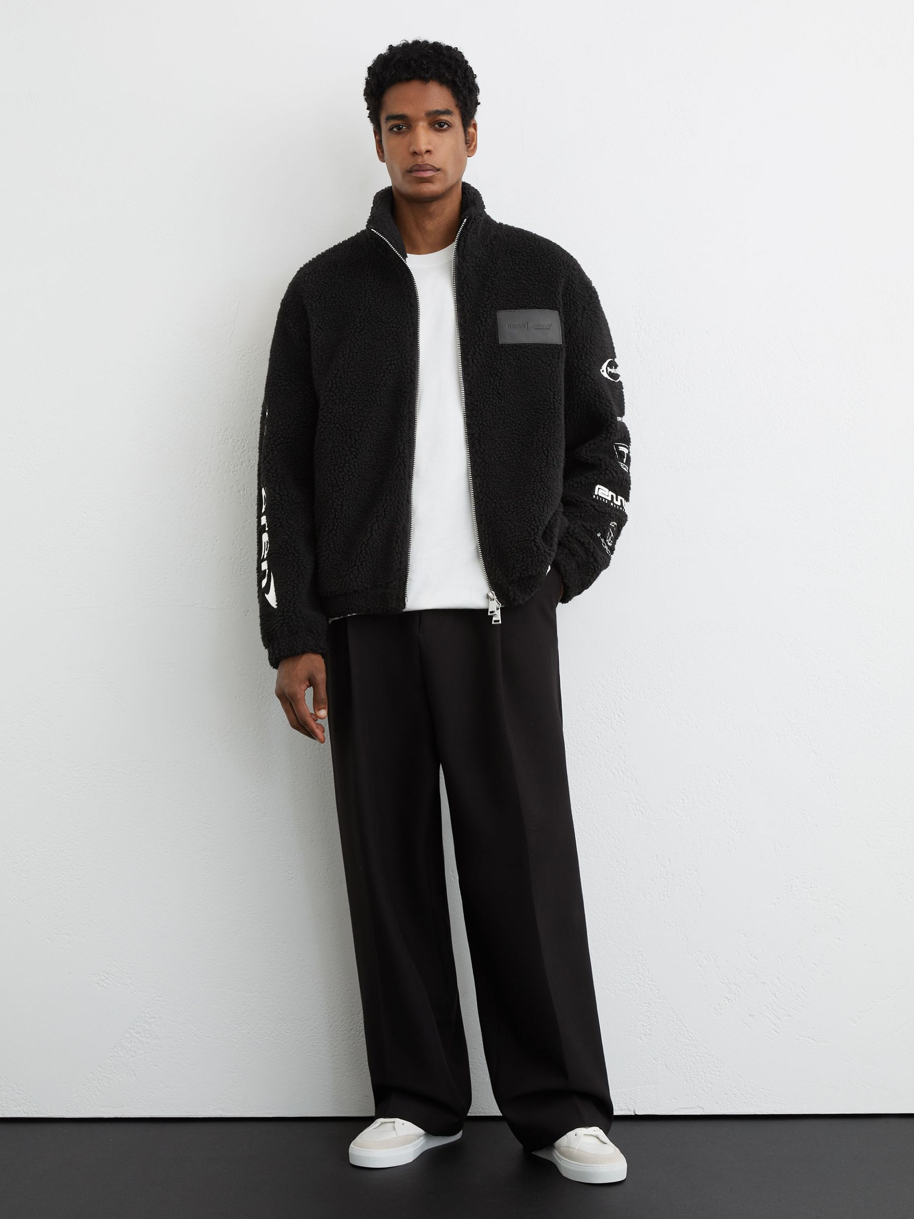 McLaren Black Racing Logo Fleece Jacket Unisex-Fit in Black - Image 3 of 9