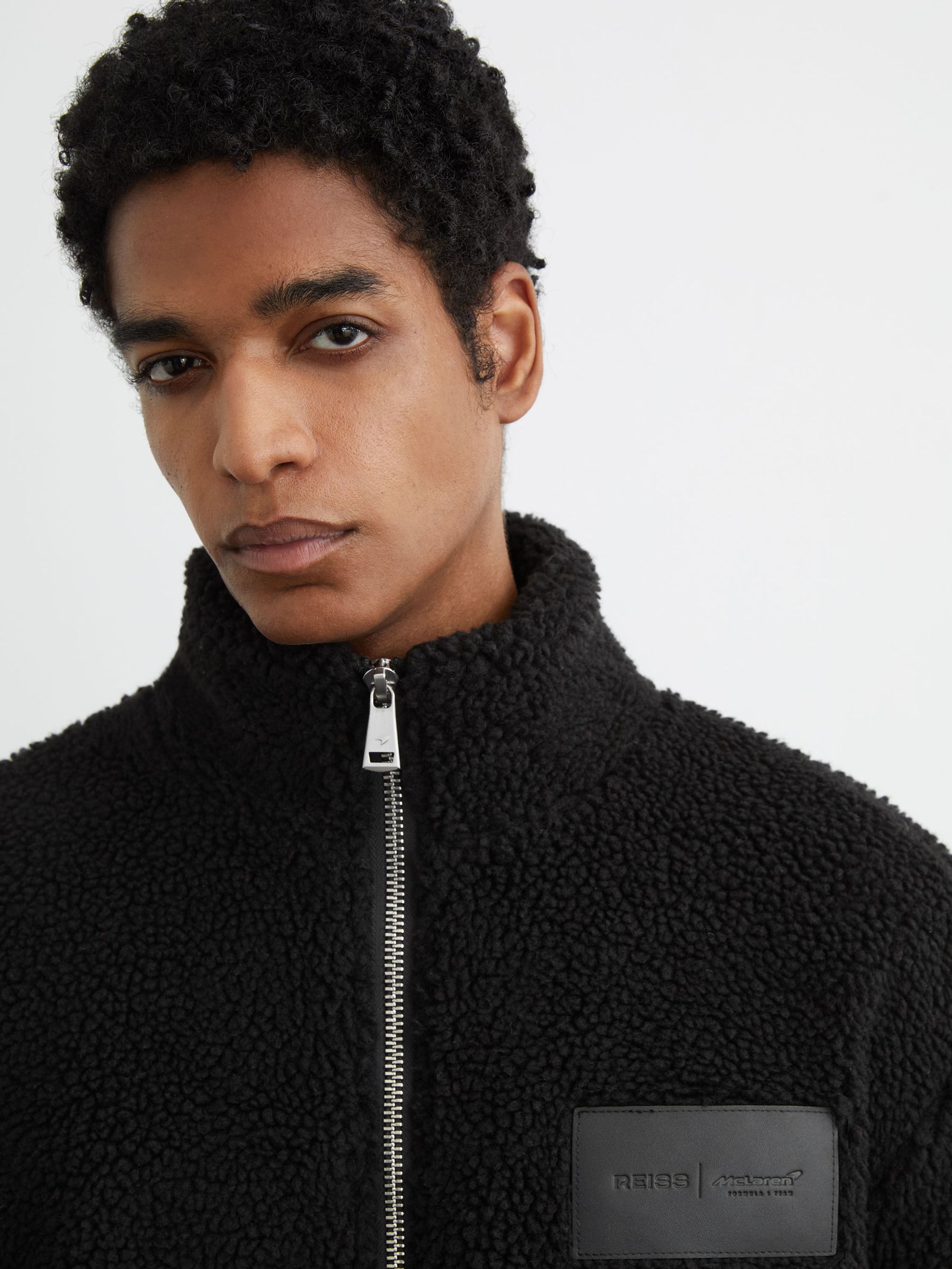 McLaren Black Racing Logo Fleece Jacket Unisex-Fit in Black - Image 5 of 9