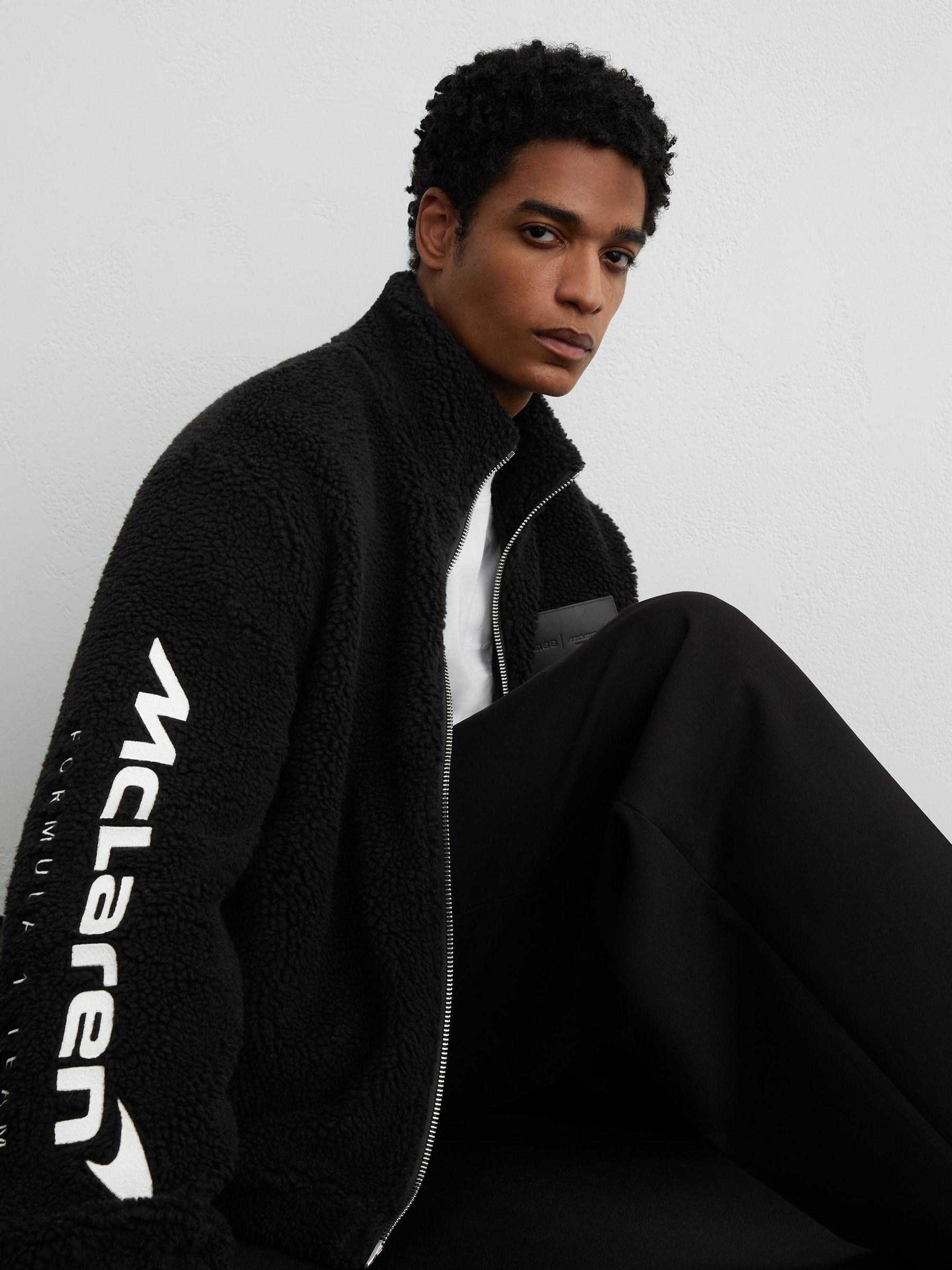 McLaren Racing Logo Fleece Jacket Unisex-Fit in Black - image 4
