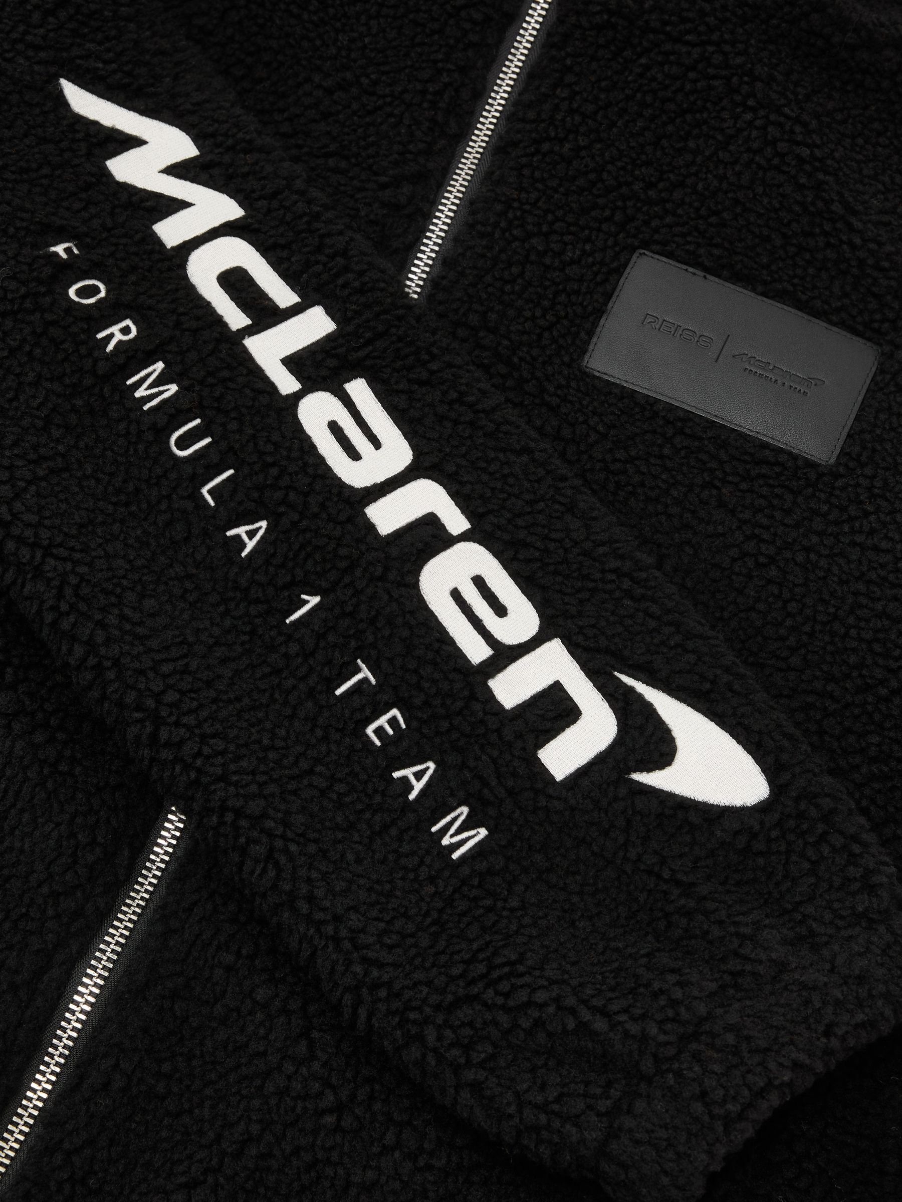 McLaren Black Racing Logo Fleece Jacket Unisex-Fit in Black - Image 8 of 9