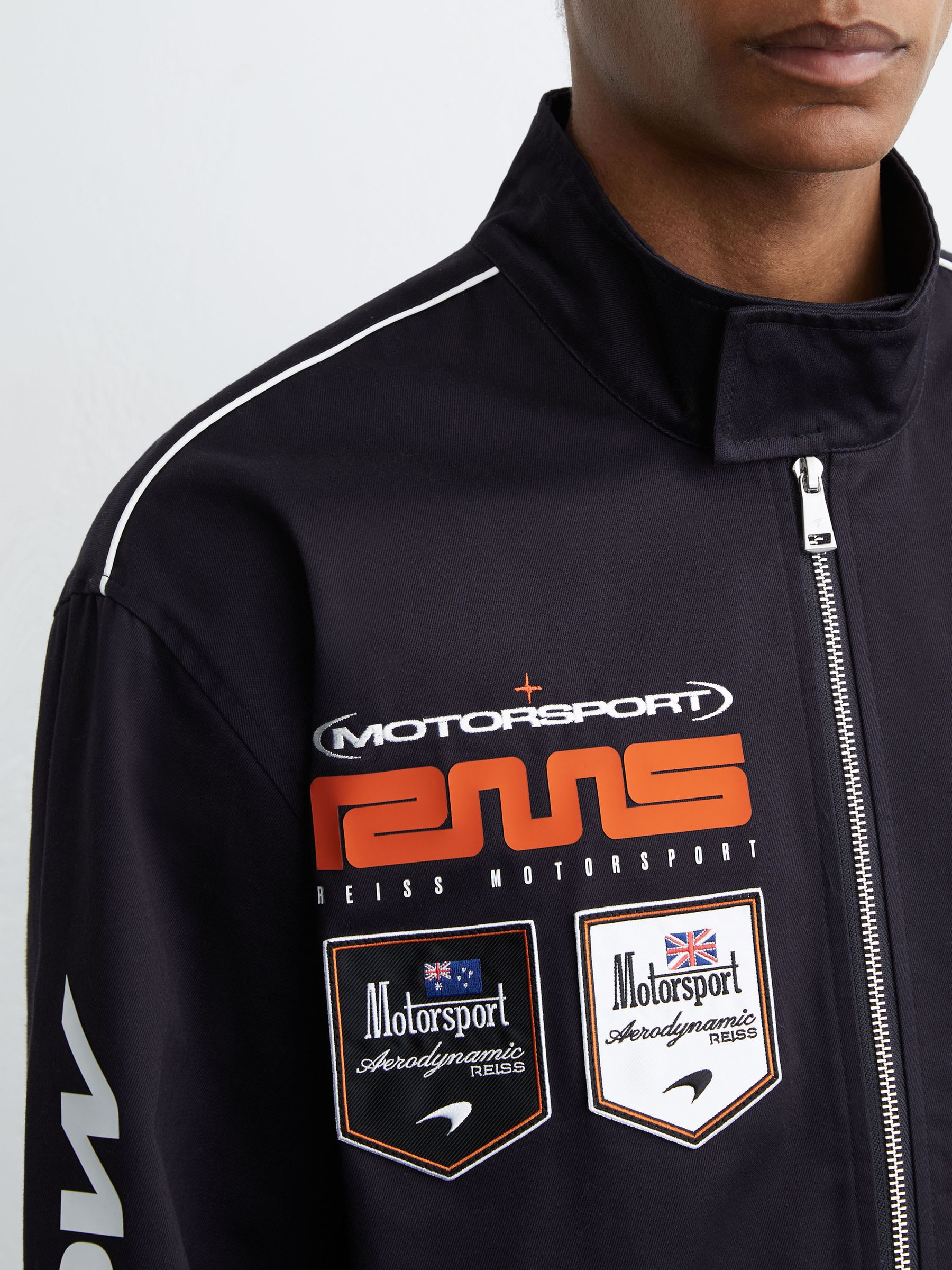 McLaren Navy Racing Logo Jacket Unisex-Fit in Navy - Image 5 of 11