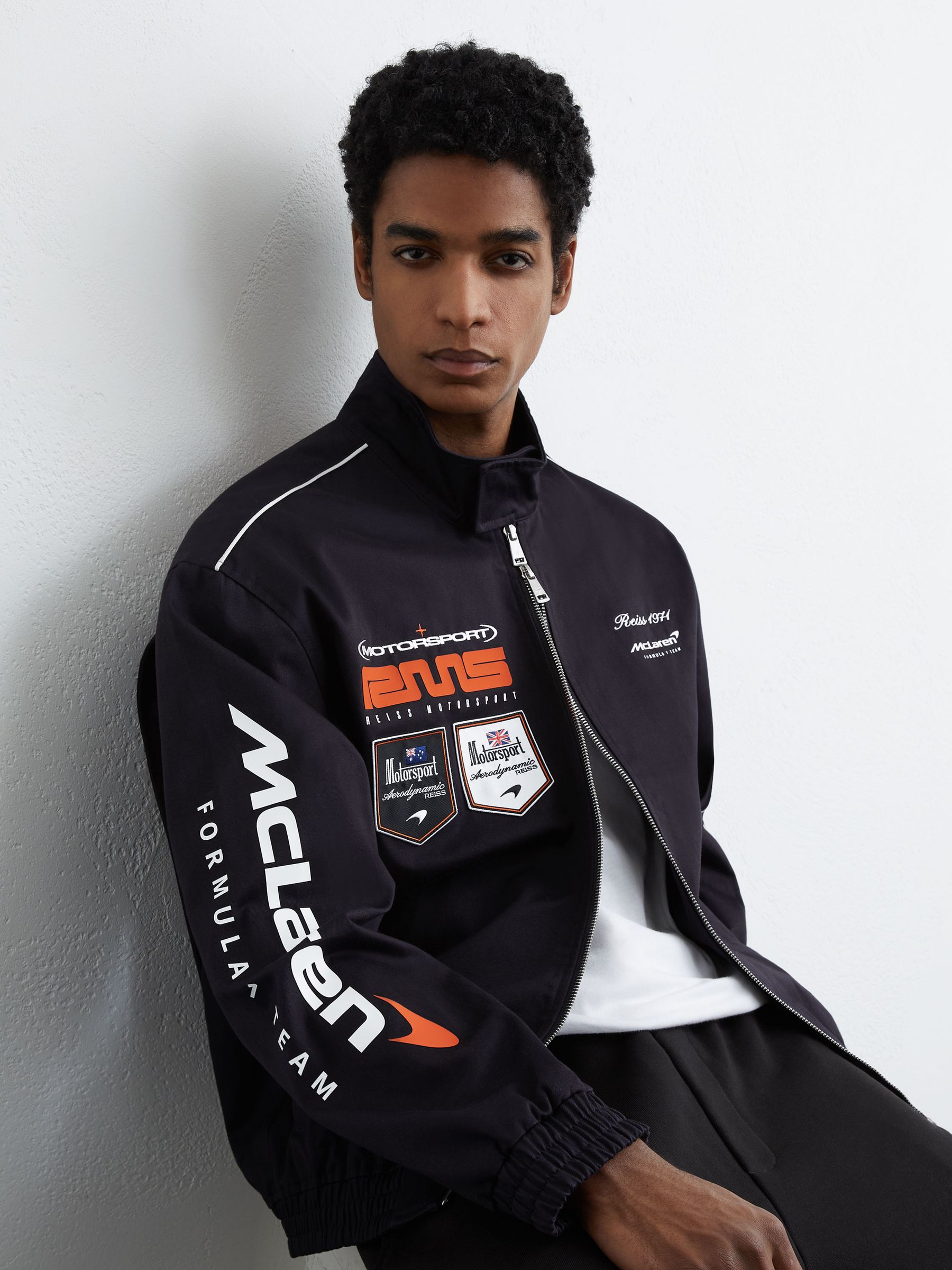 McLaren Navy Racing Logo Jacket Unisex-Fit in Navy - Image 7 of 11