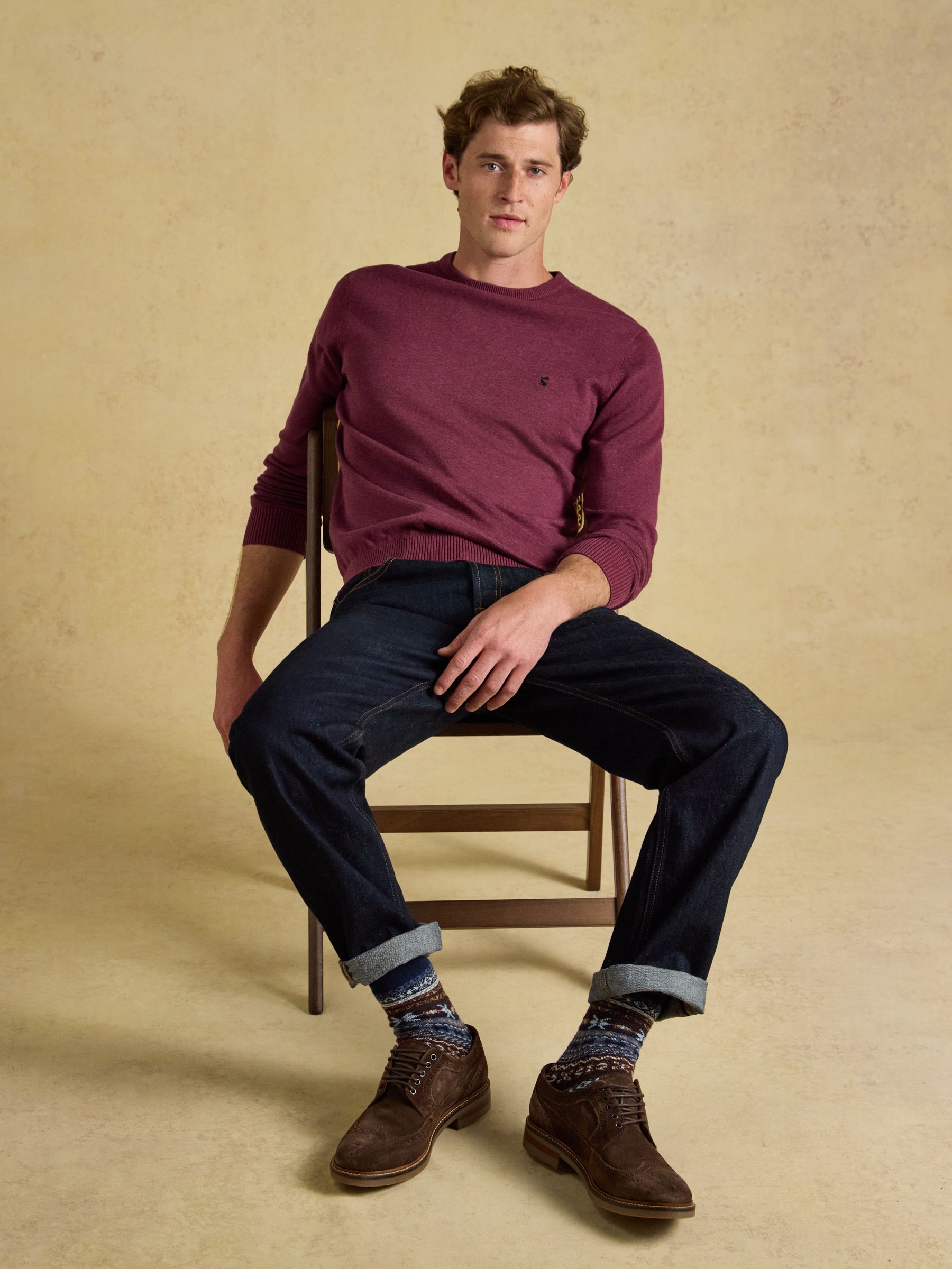 Hillside Purple Crew Neck Knitted Jumper - Image 3 of 7