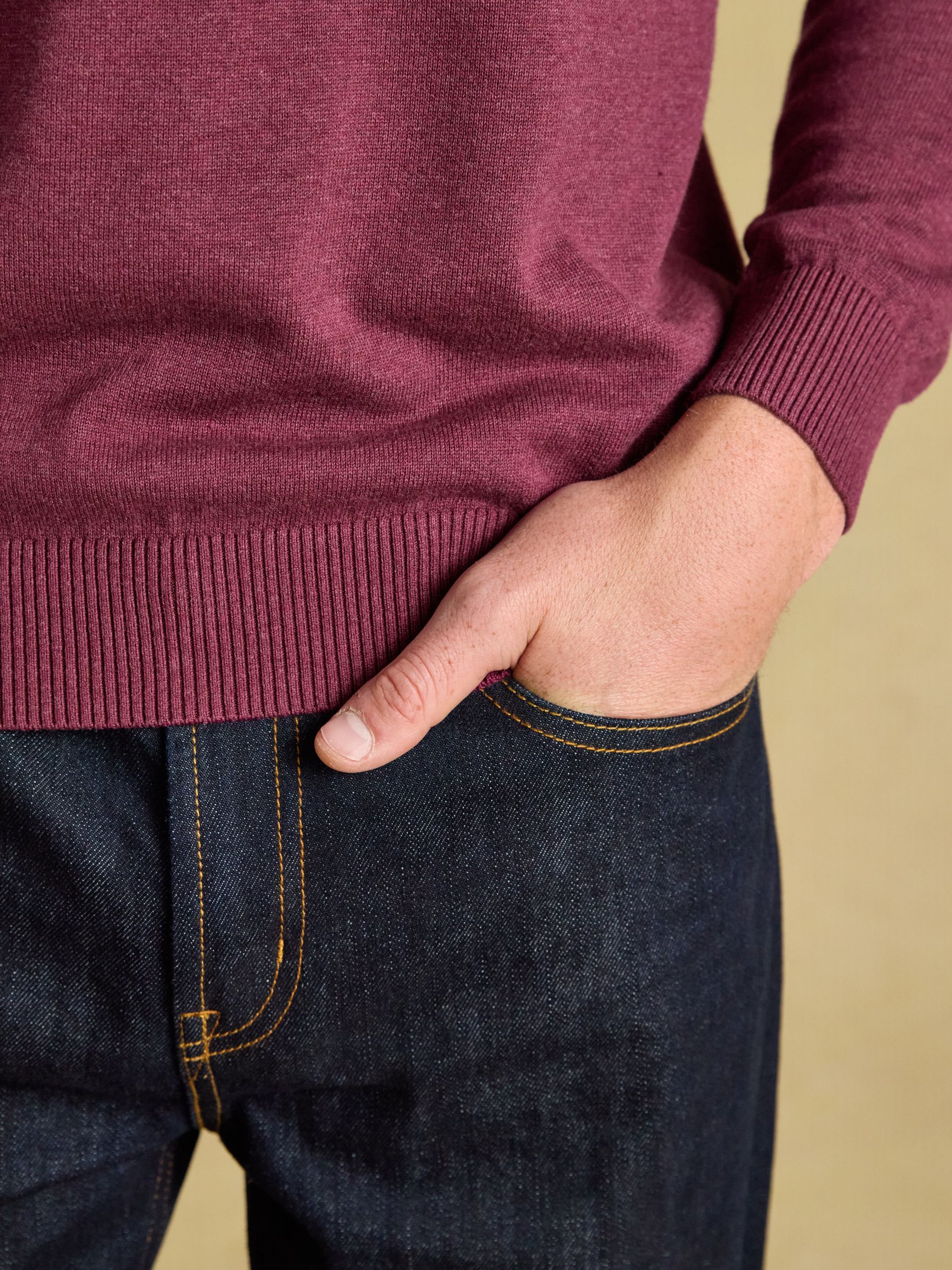 Hillside Purple Crew Neck Knitted Jumper - Image 5 of 7