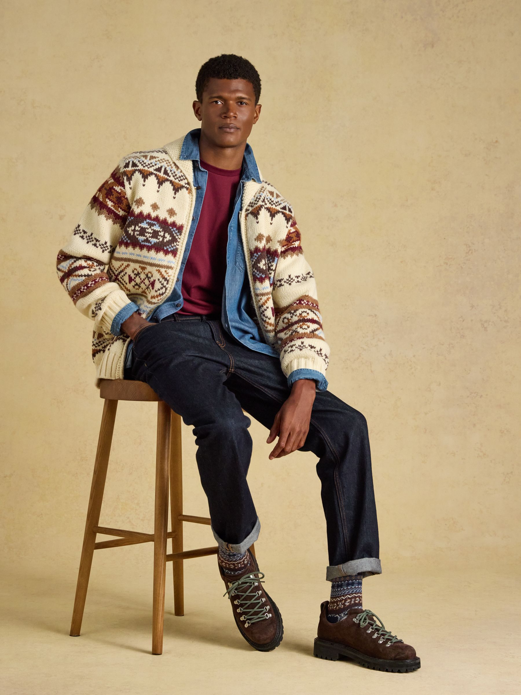 Multi Full Zip Fair Isle Cardigan - Image 6 of 10