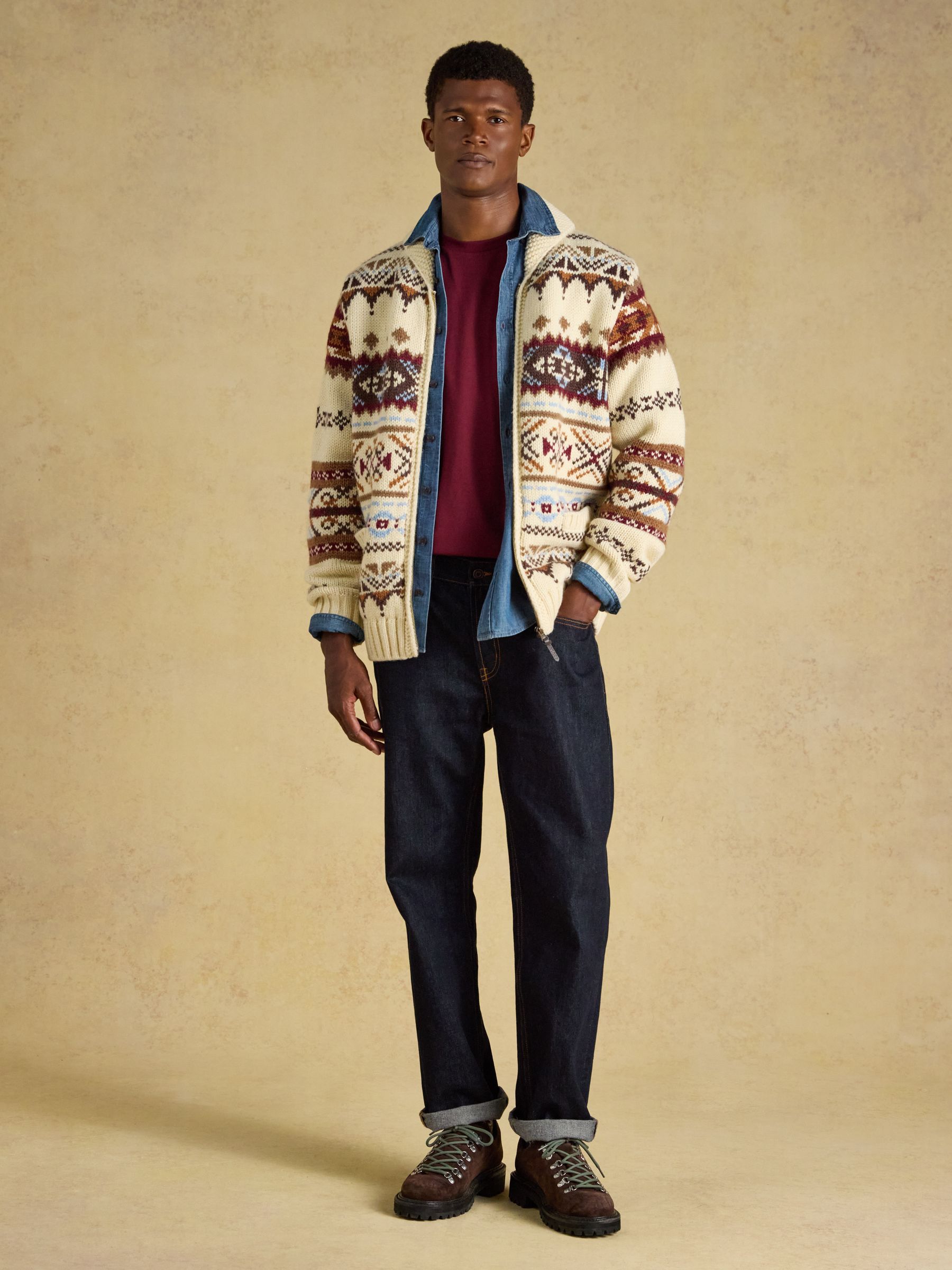 Multi Full Zip Fair Isle Cardigan - Image 8 of 10