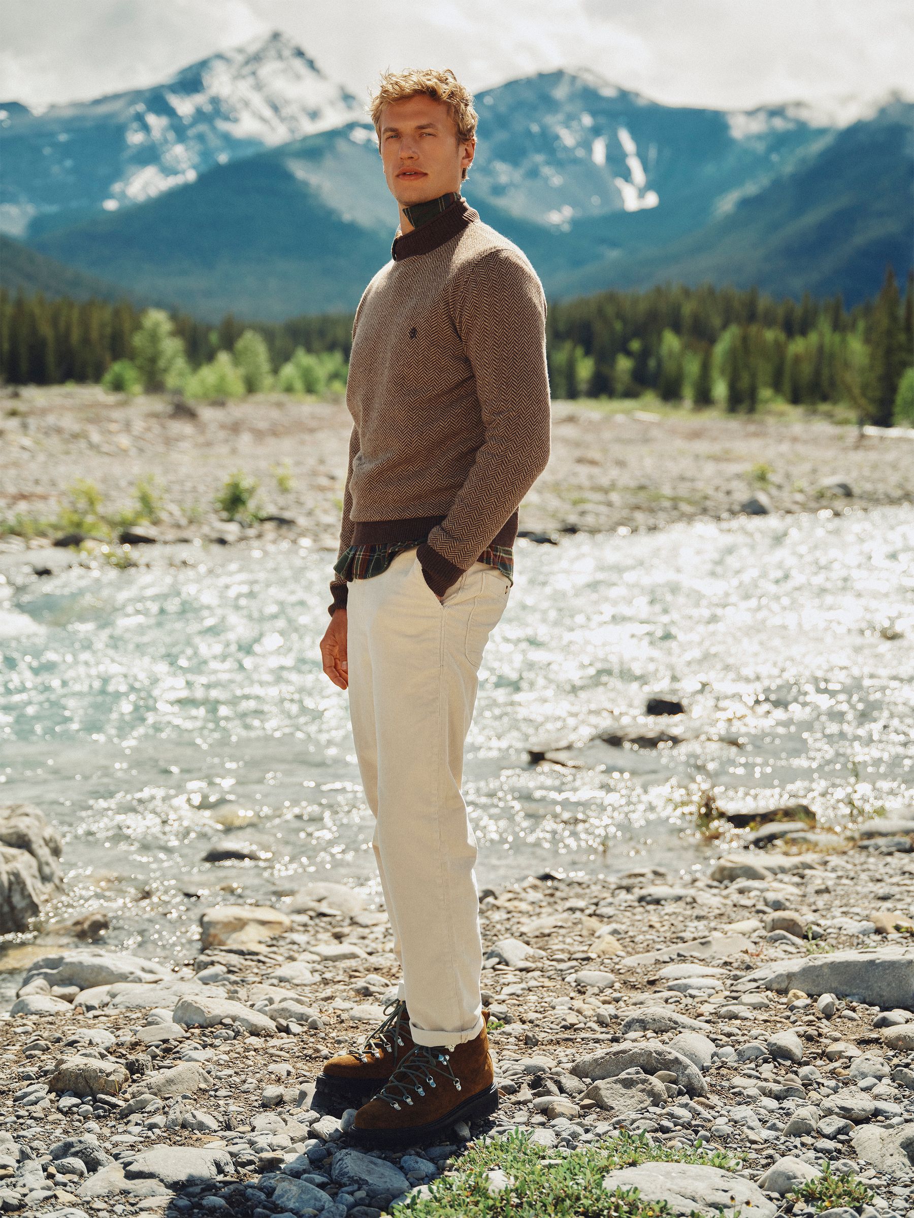 Highland Brown Wool Rich Roll Neck Jumper - Image 2 of 9