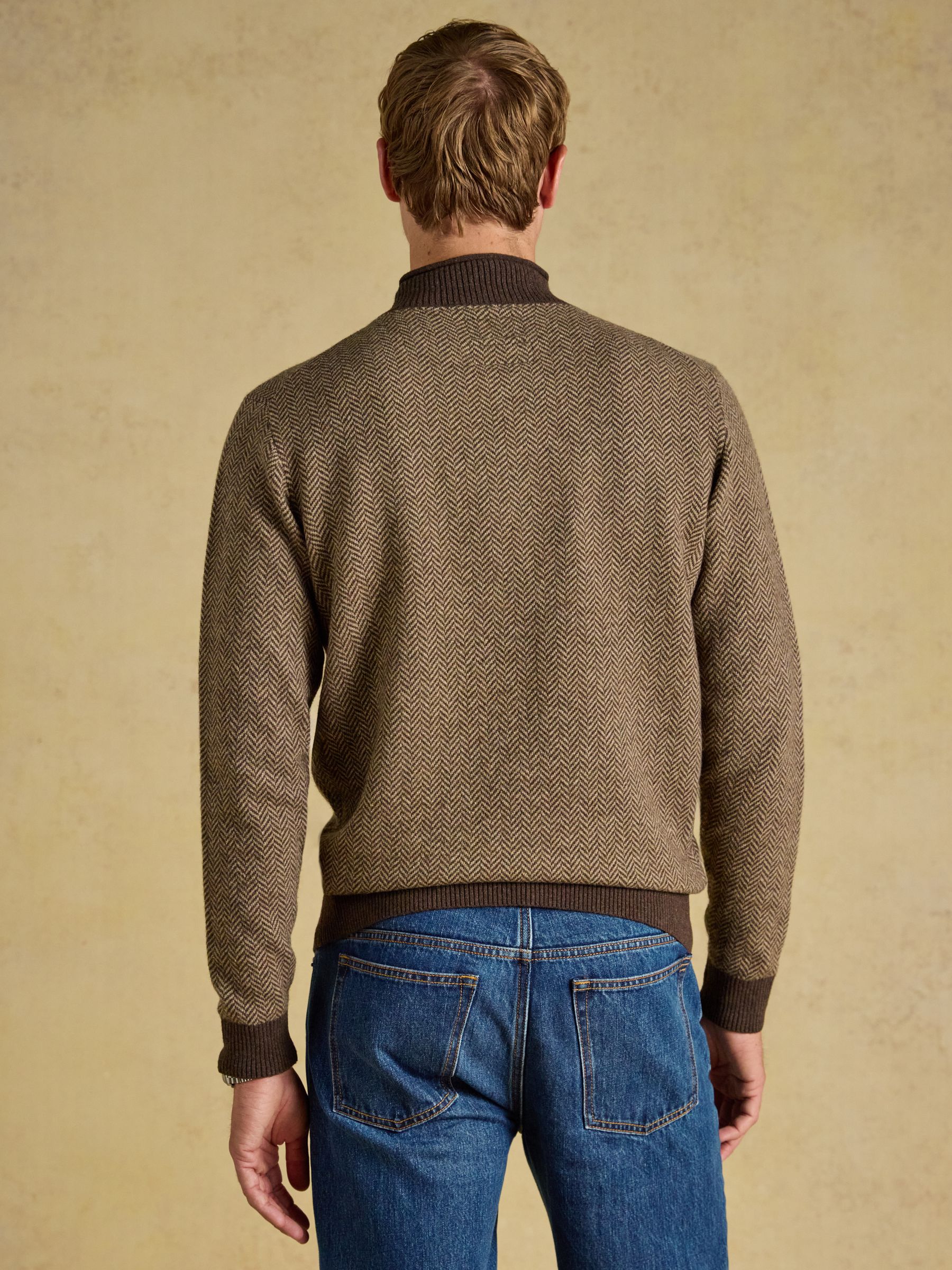 Highland Brown Wool Rich Roll Neck Jumper - Image 4 of 9
