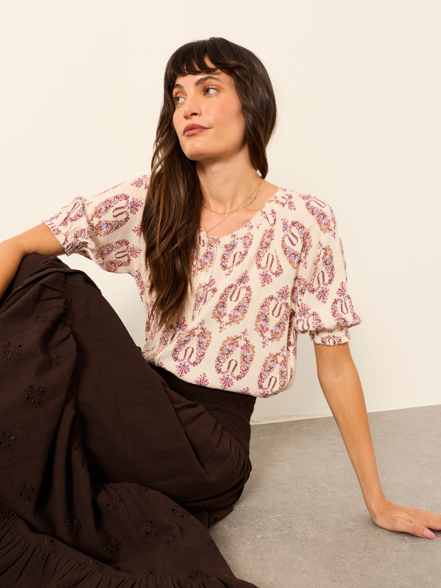 Kai Ivory Paisley Petite Kai Blouse - Image 5 of 5