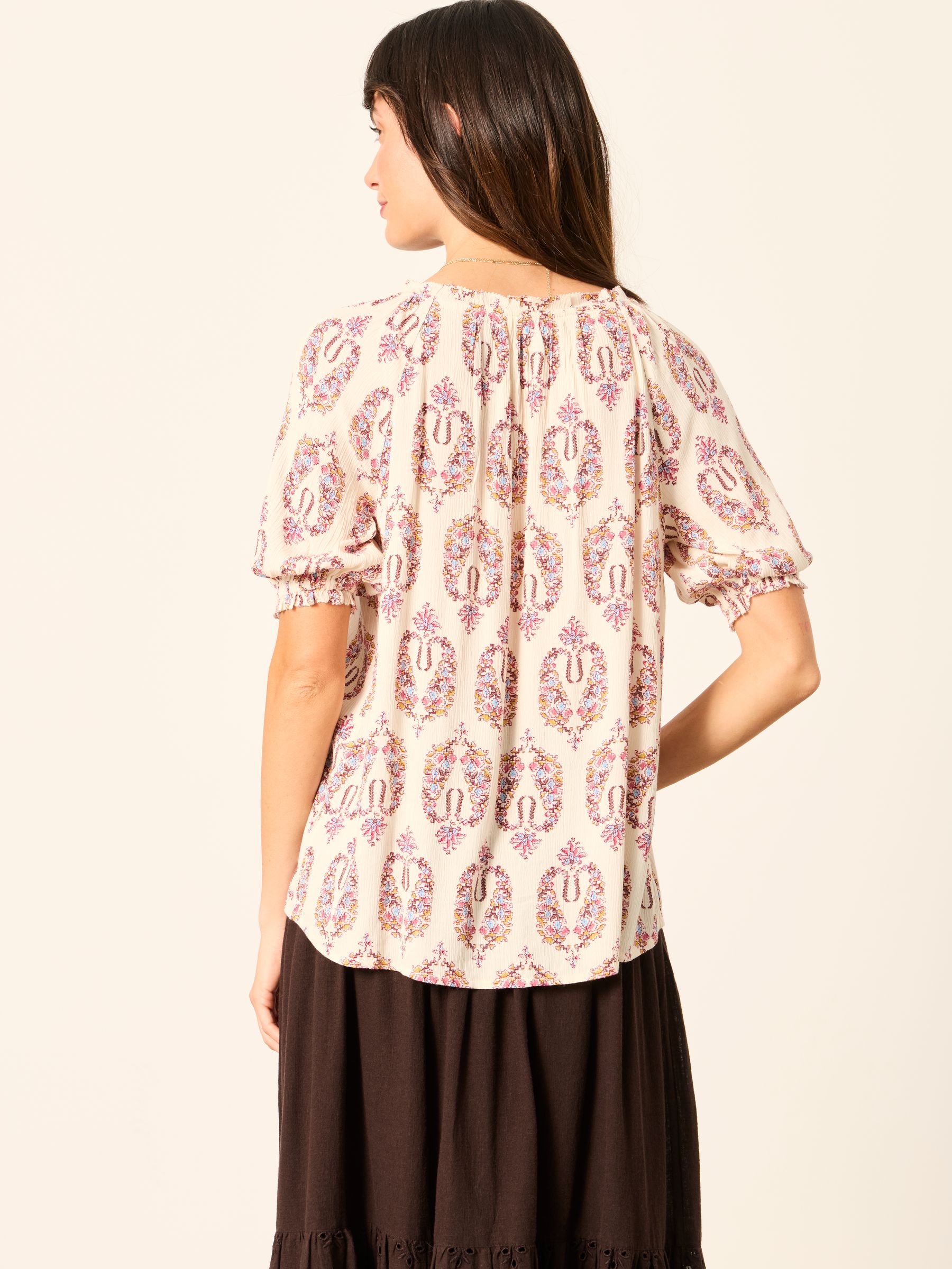 Kai Ivory Paisley Regular Kai Blouse - Image 2 of 6 Kai Ivory Paisley Regular Kai Blouse - Image 2 of 6