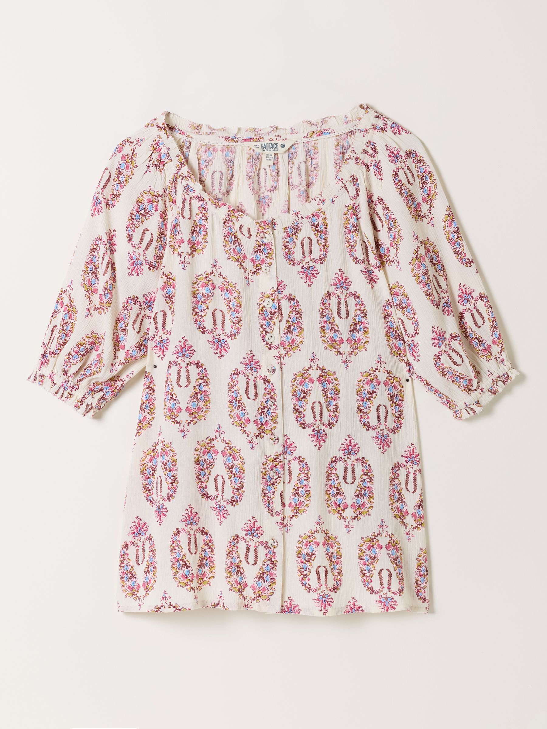 Kai Ivory Paisley Regular Kai Blouse - Image 6 of 6 Kai Ivory Paisley Regular Kai Blouse - Image 6 of 6