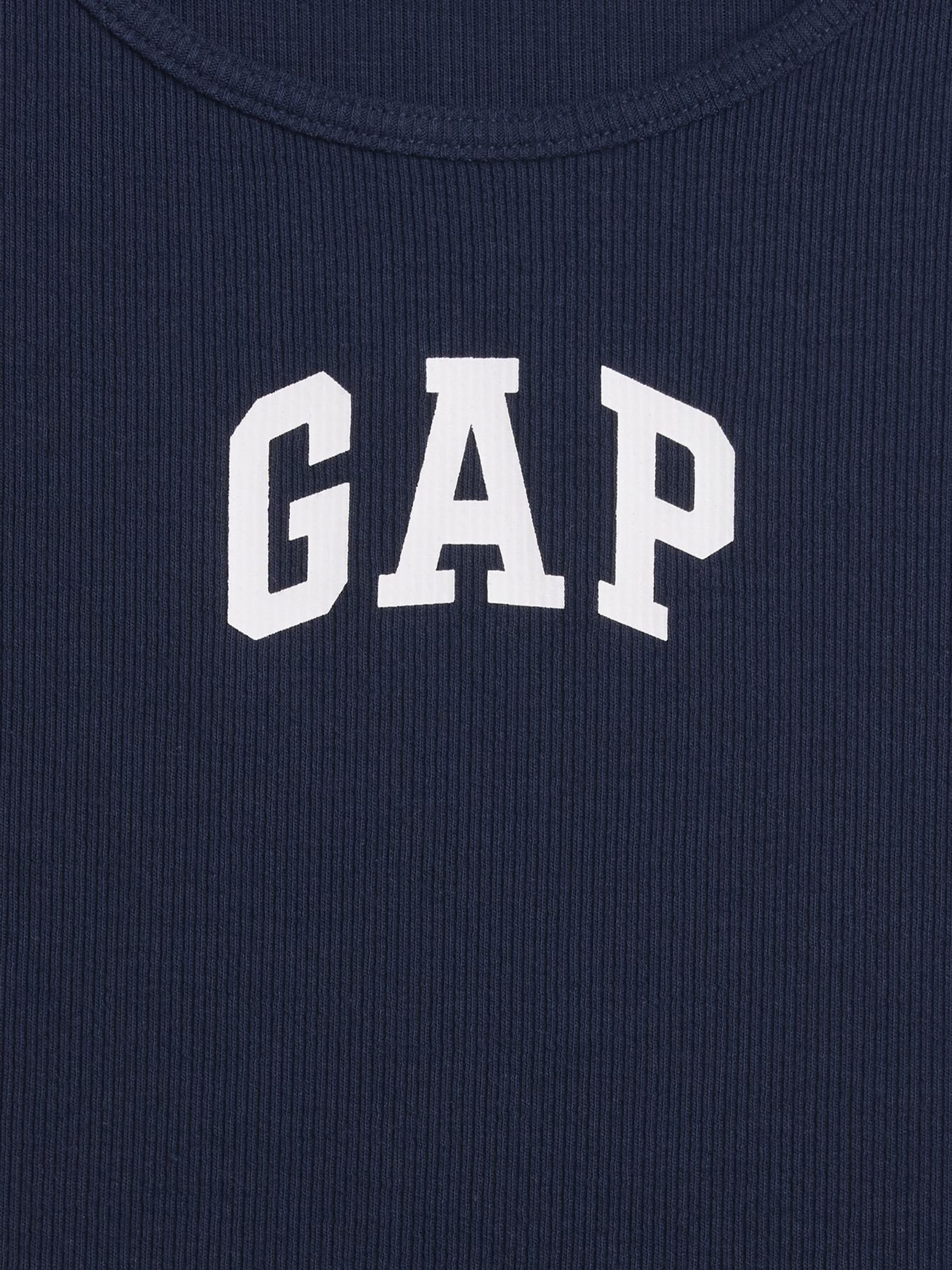 Navy Logo Ribbed Vest - Image 5 of 5