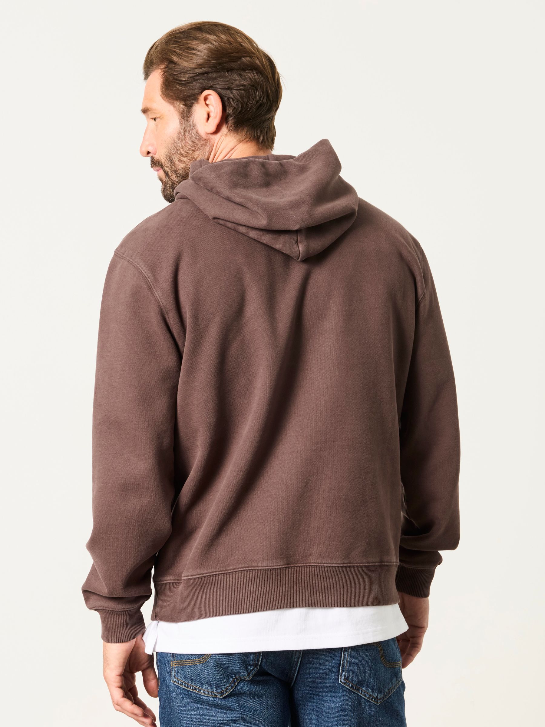 Hayle Chocolate Brown Overhead Hoodie - Image 2 of 6