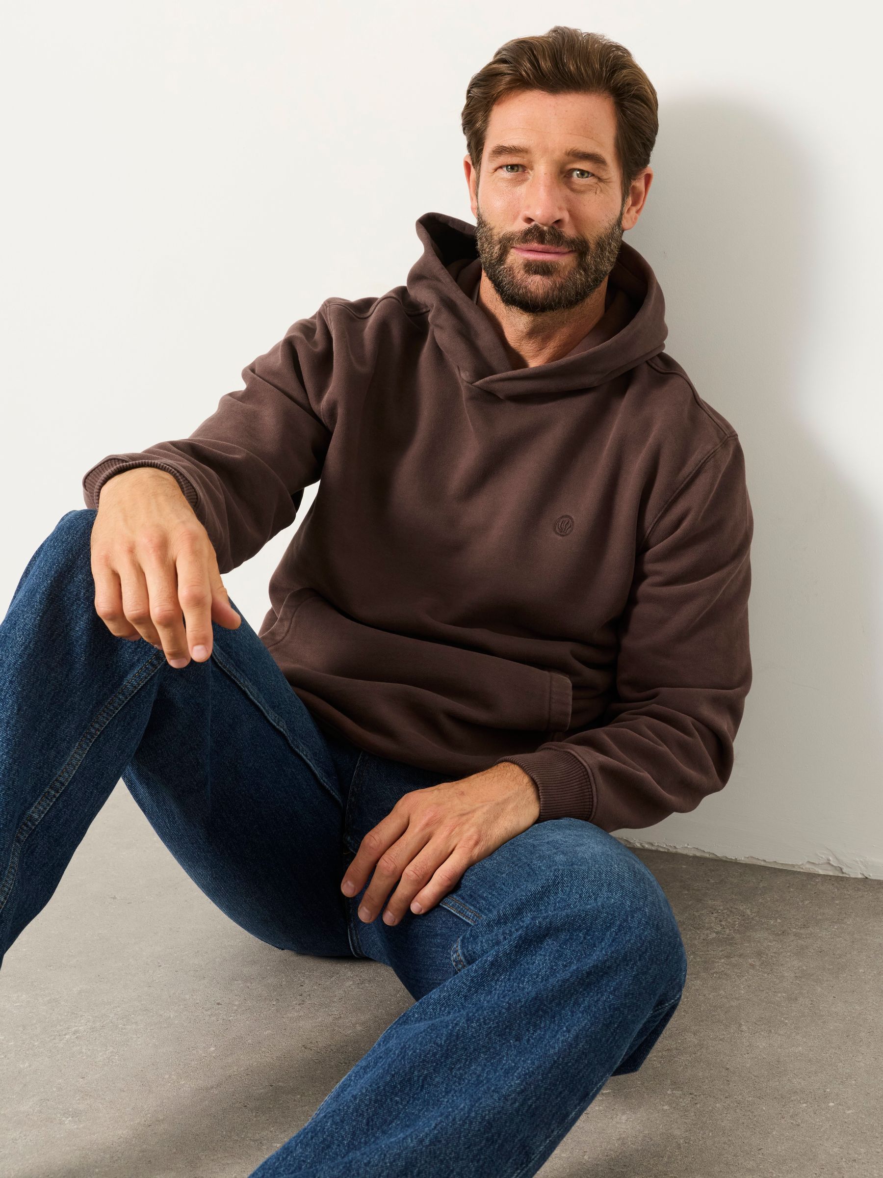 Hayle Chocolate Brown Overhead Hoodie - Image 5 of 6