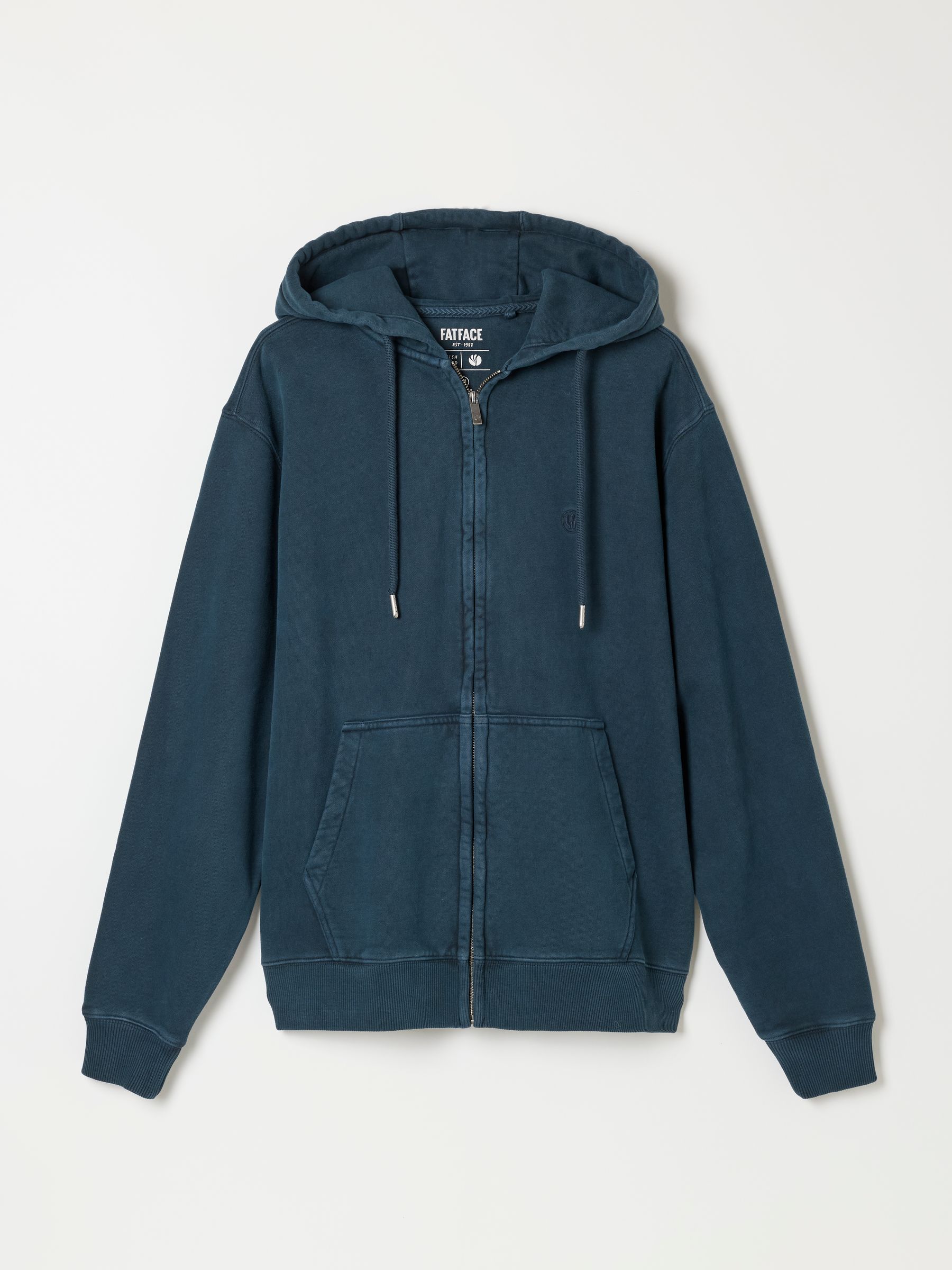 Hayle Navy Zip Through Hoodie - Image 6 of 6