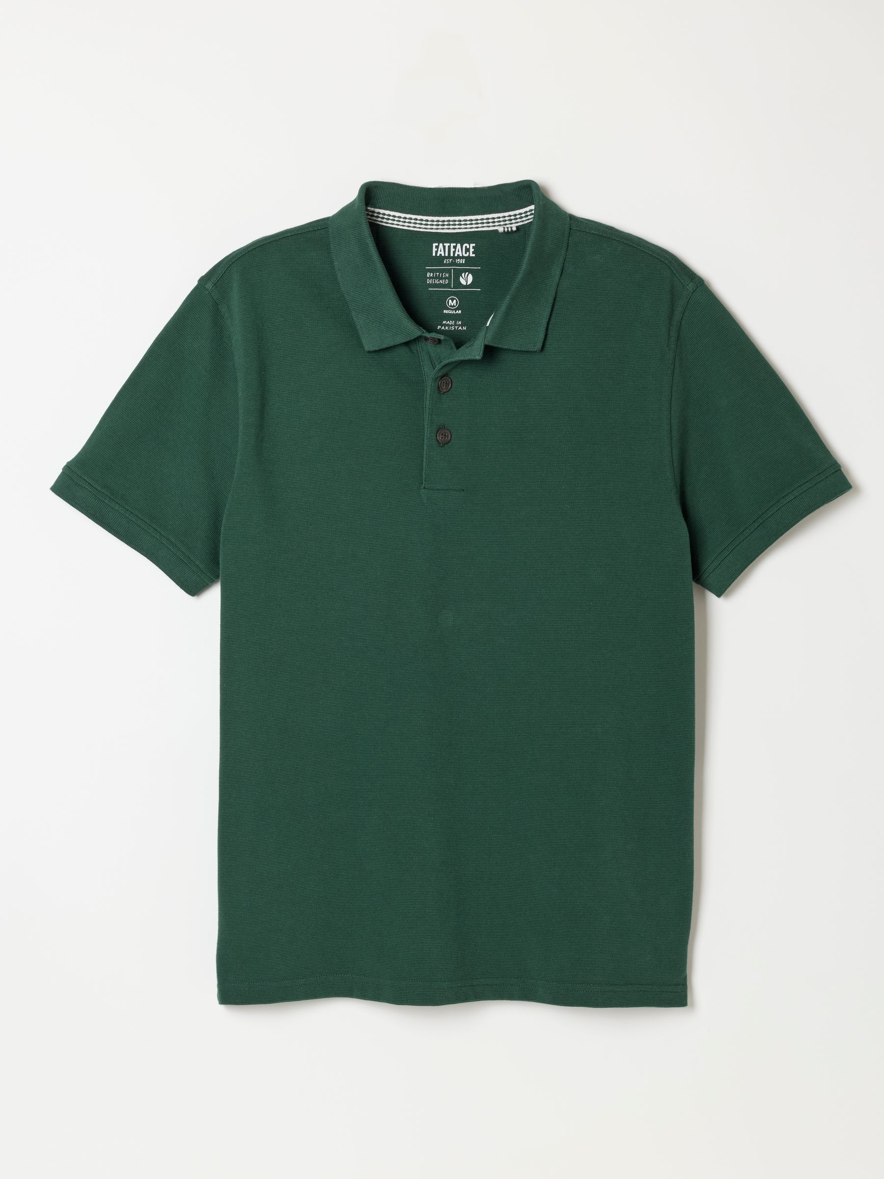 Emerald Green Clifton Textured Polo Shirt - Image 6 of 6
