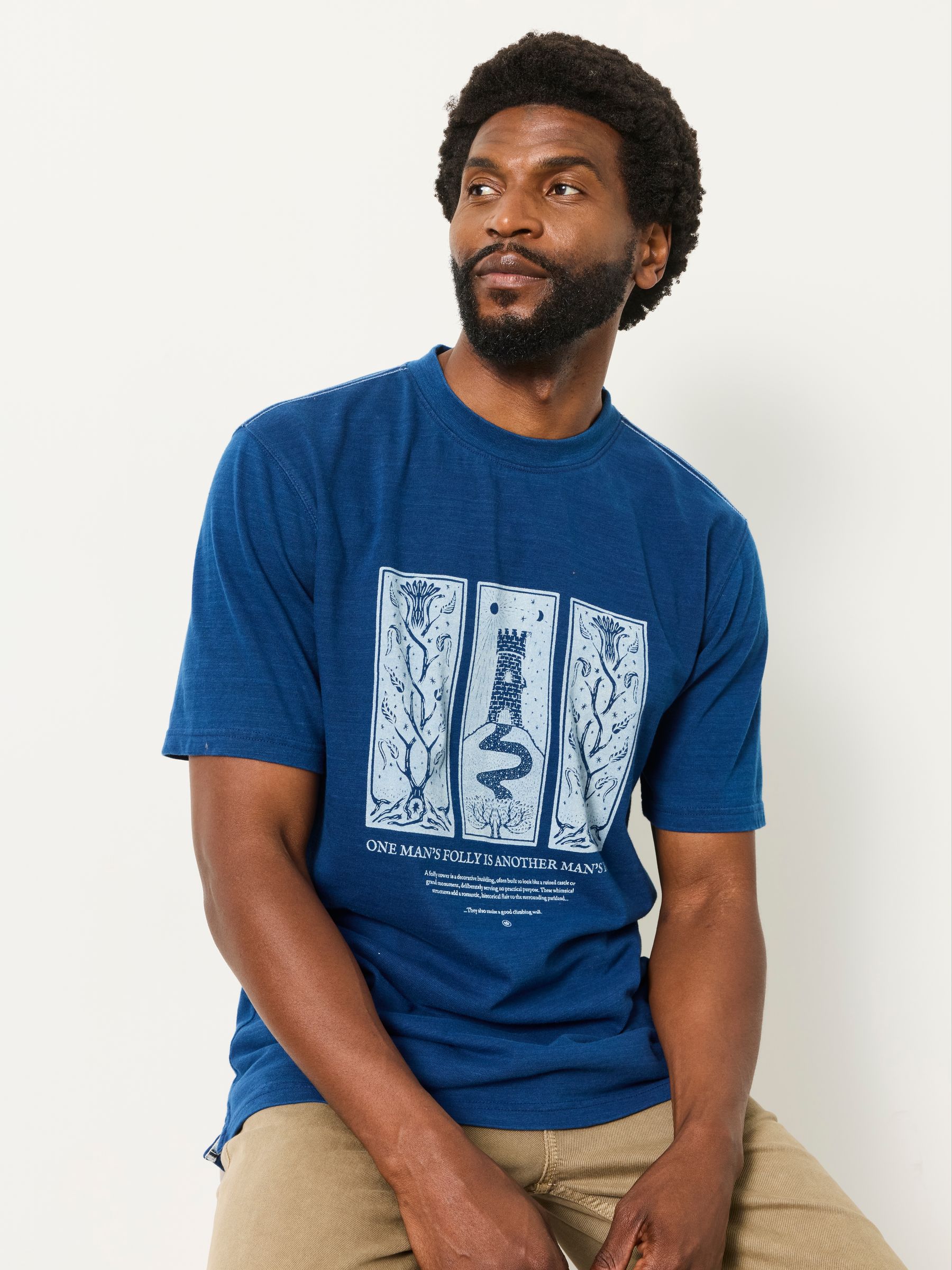 Indigo Blue Folly Graphic T-Shirt - Image 4 of 6