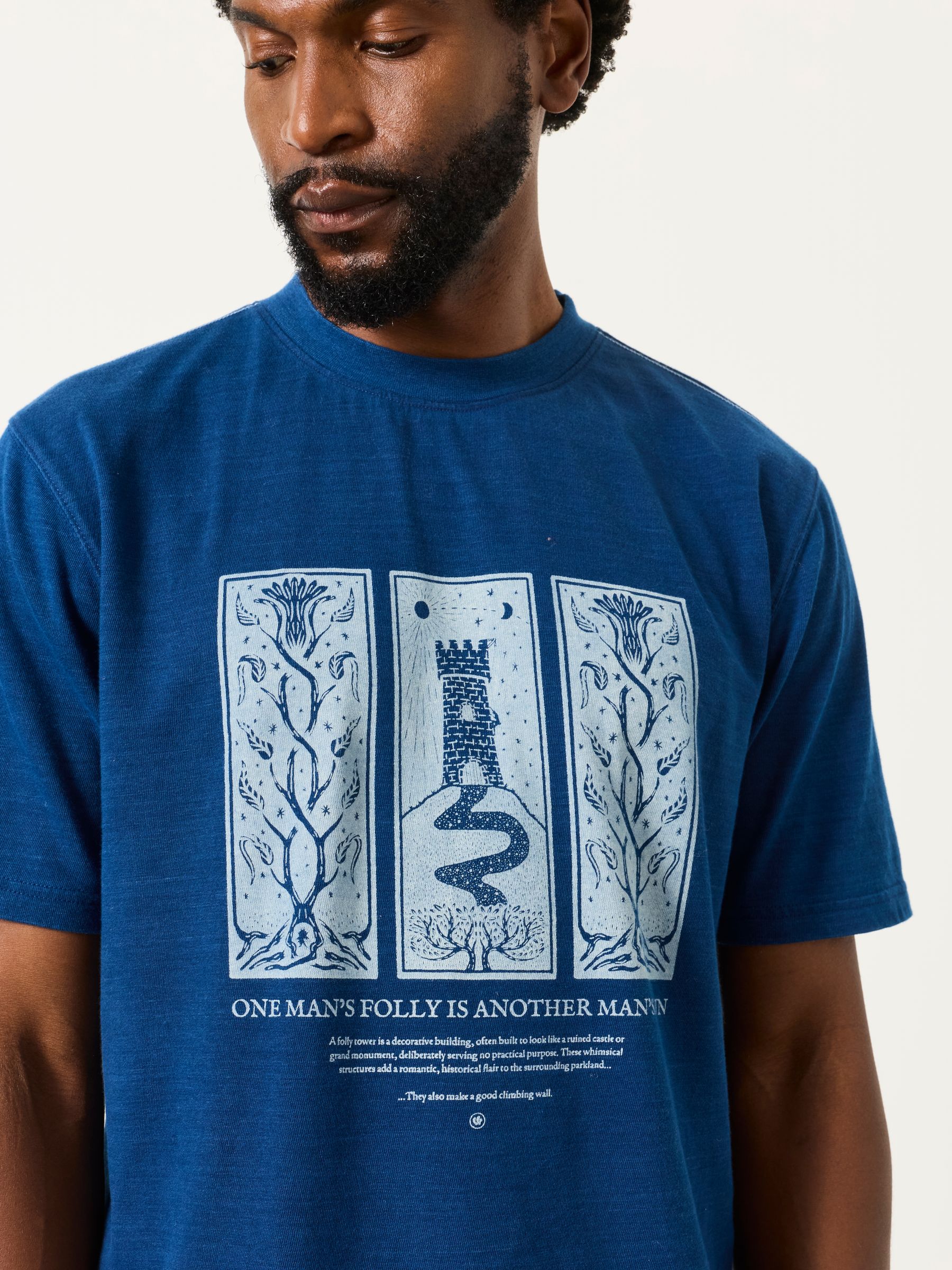 Indigo Blue Folly Graphic T-Shirt - Image 5 of 6
