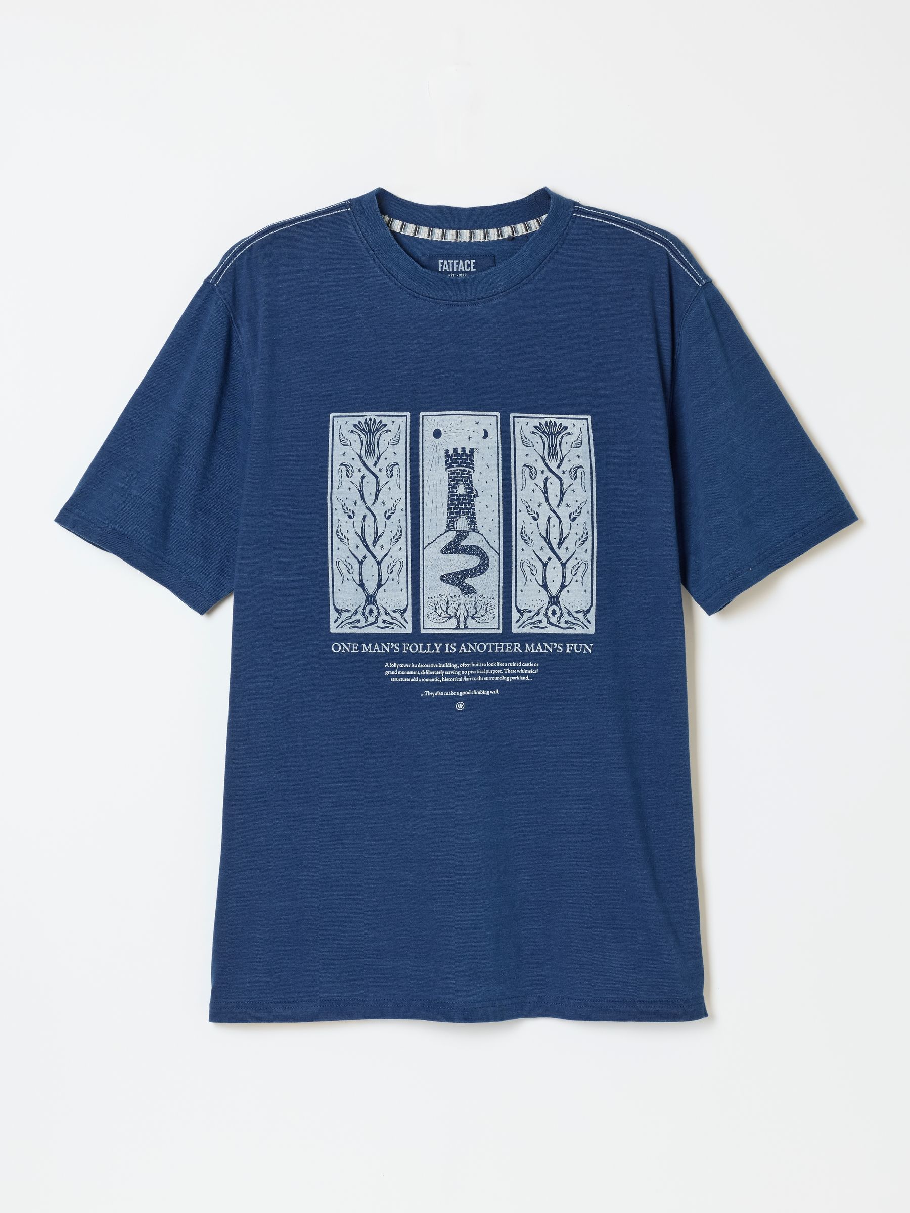 Indigo Blue Folly Graphic T-Shirt - Image 6 of 6