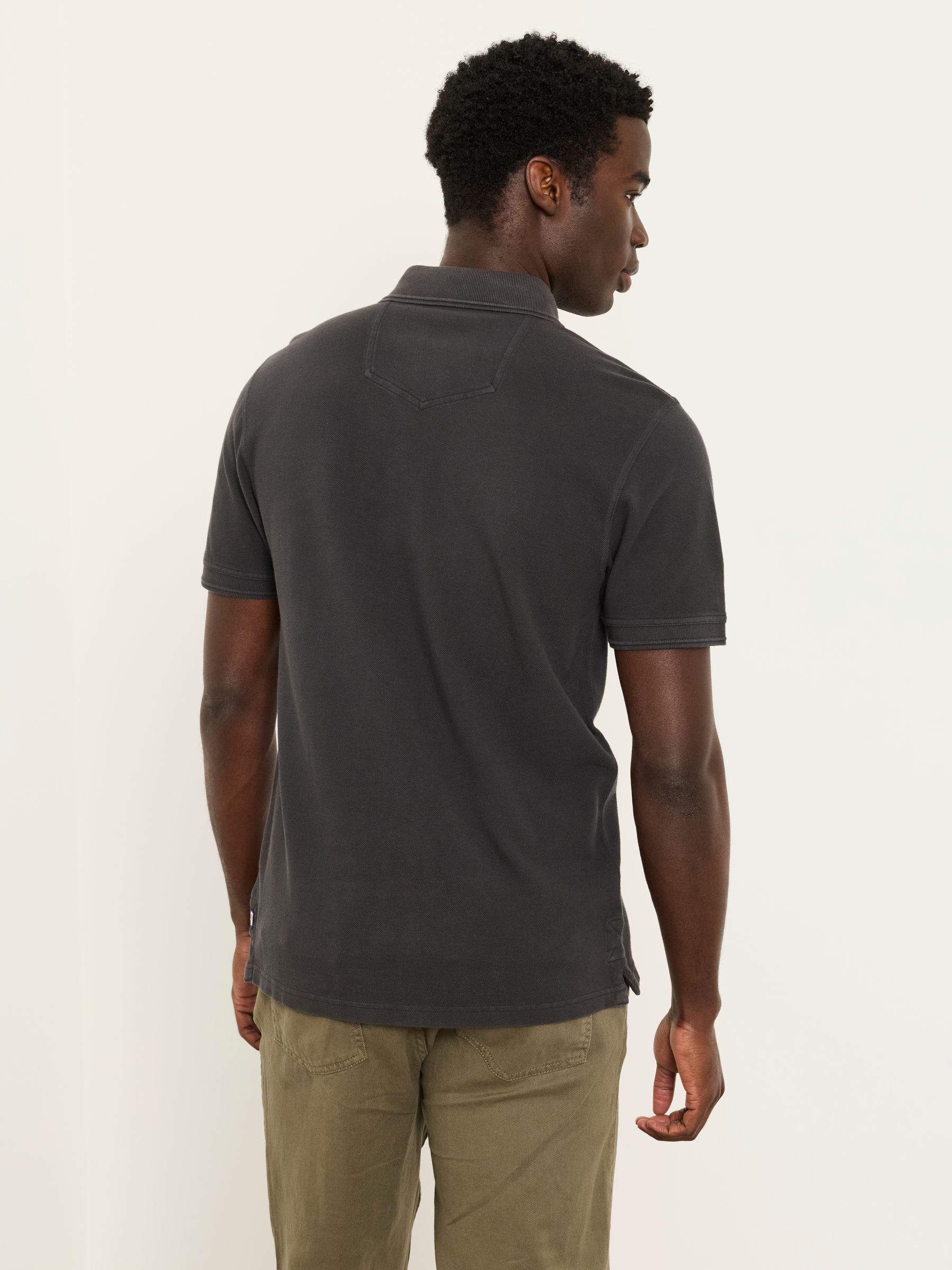 Black Short Sleeve Pique Polo Shirt - Image 2 of 6