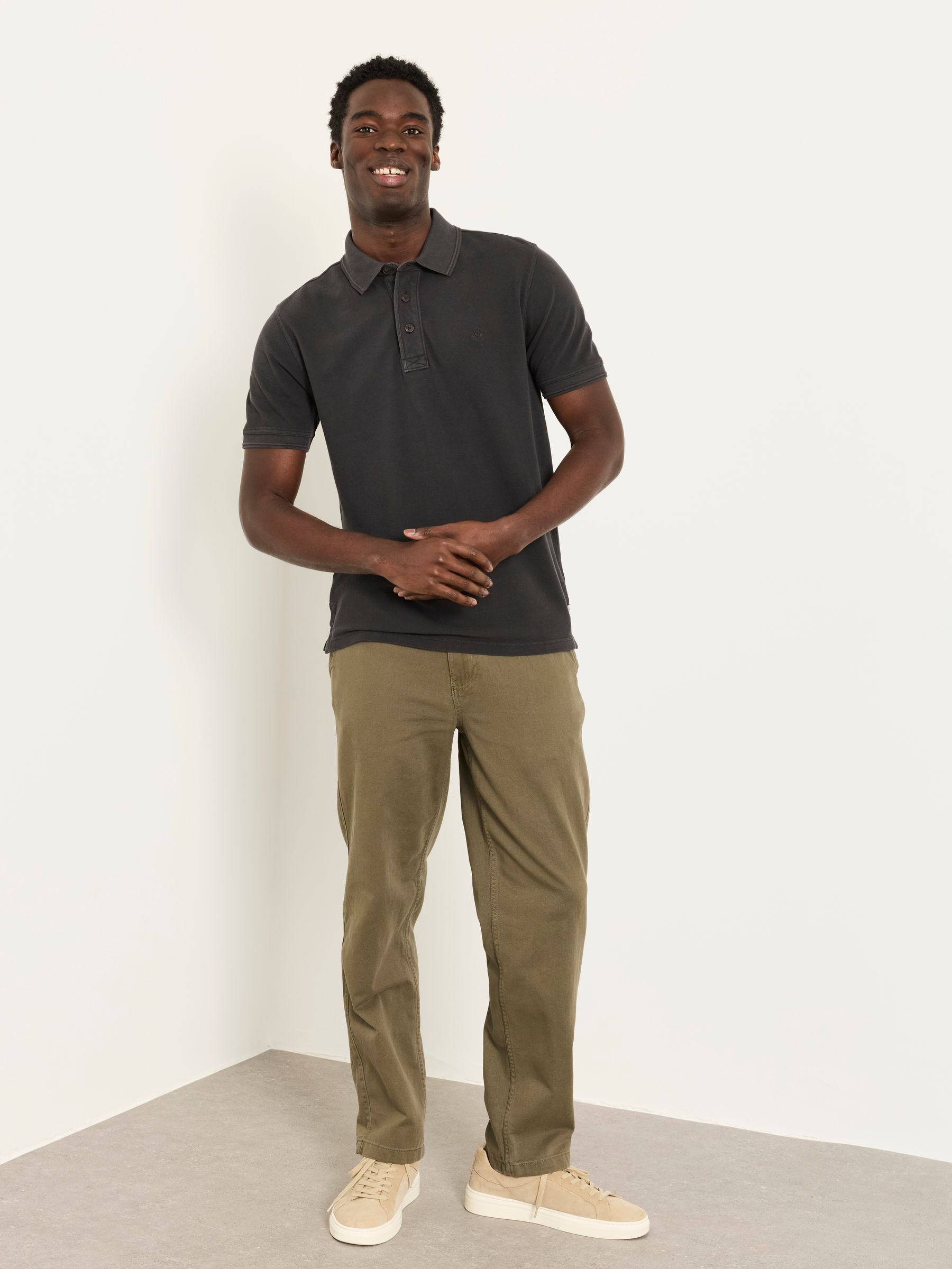 Black Short Sleeve Pique Polo Shirt - Image 3 of 6
